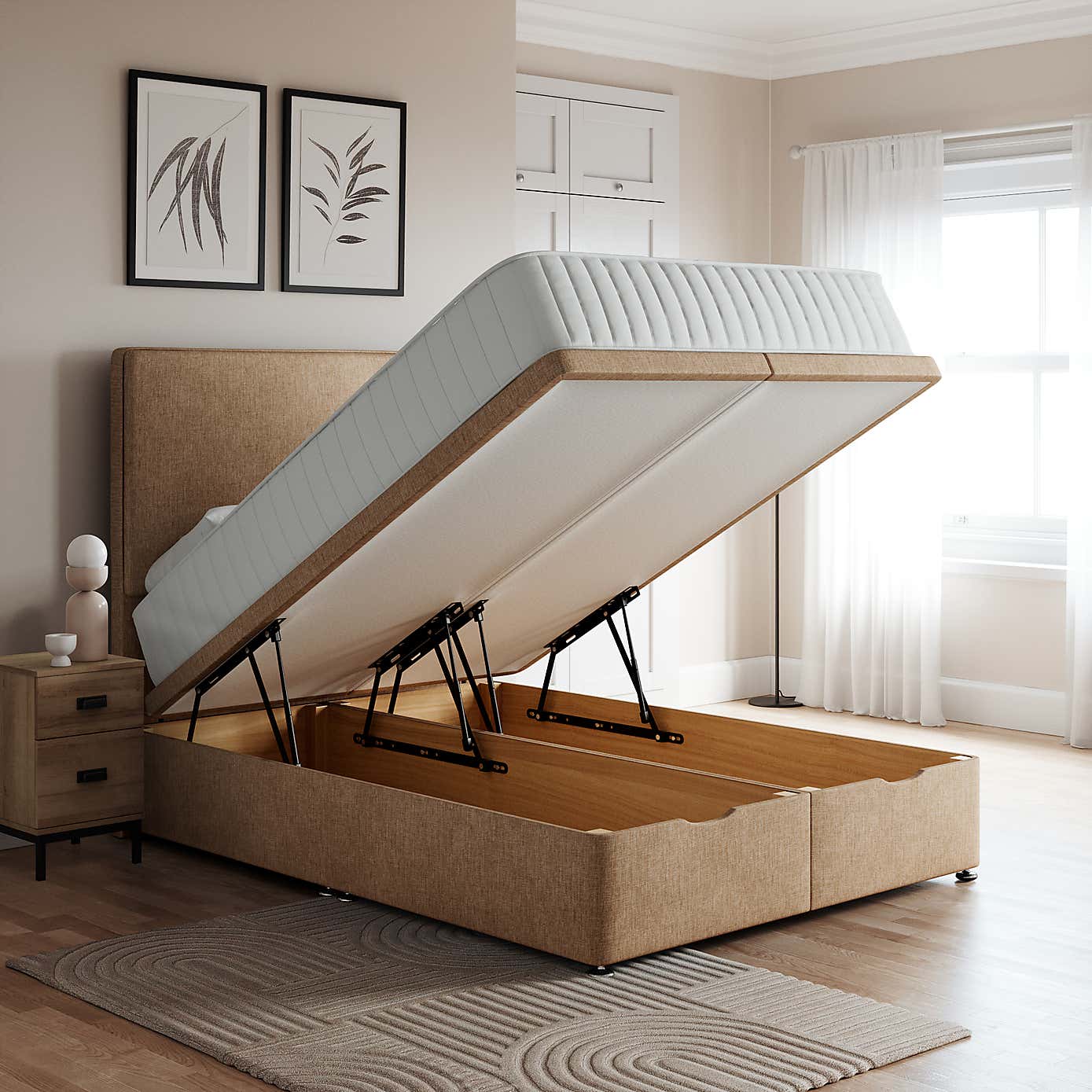 End Opening Ottoman Bed