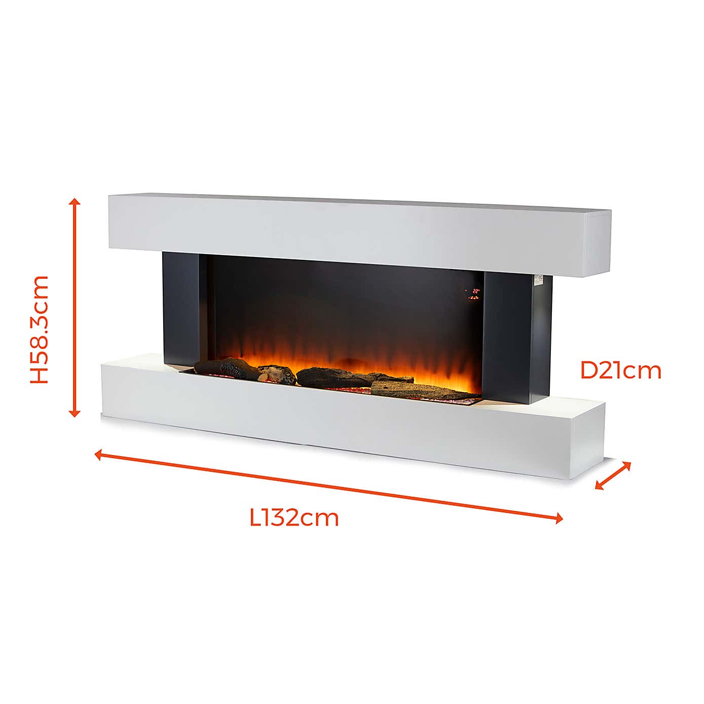 Hingham Wall Mounted Fireplace
