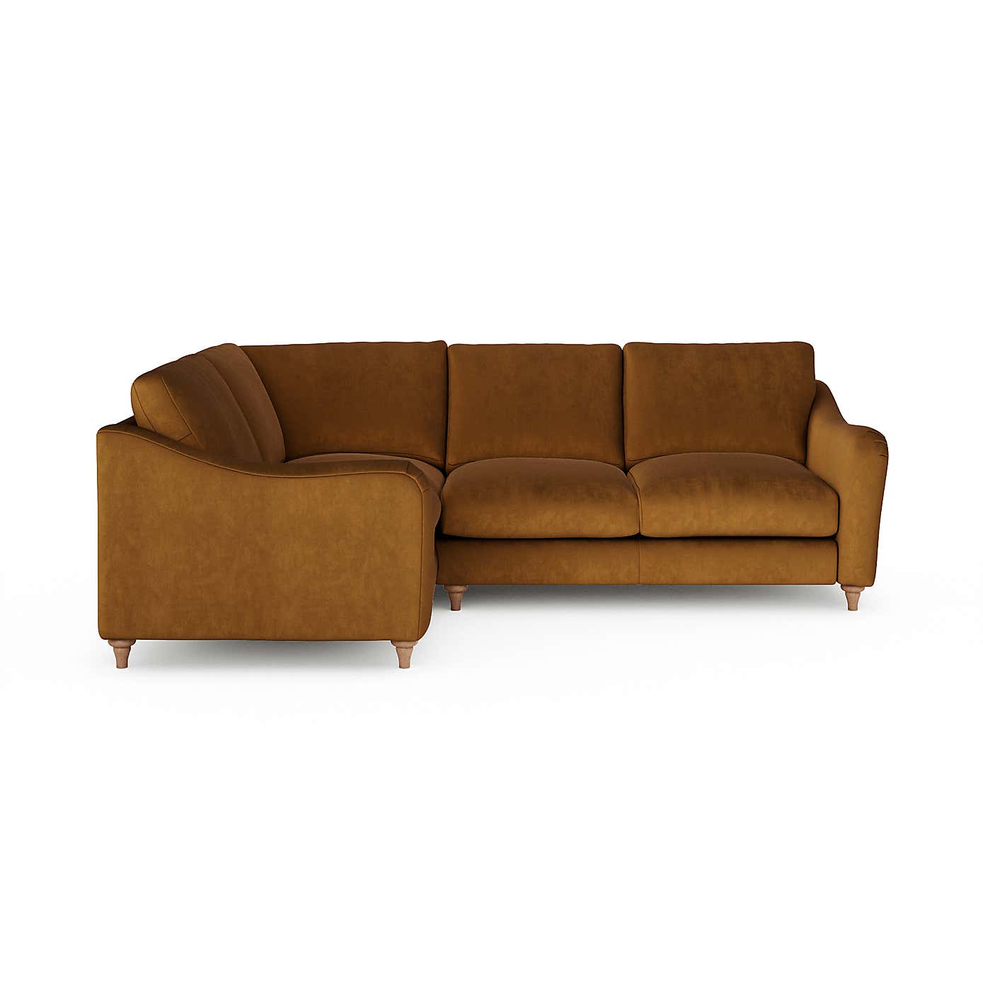 Hattie Matte Plush Velvet Corner Sofa