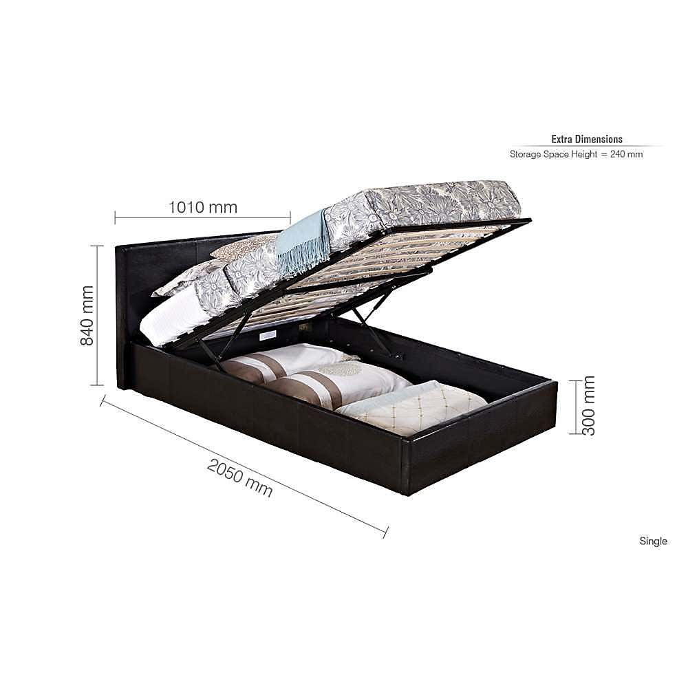 Berlin Faux Leather Ottoman Bed Frame