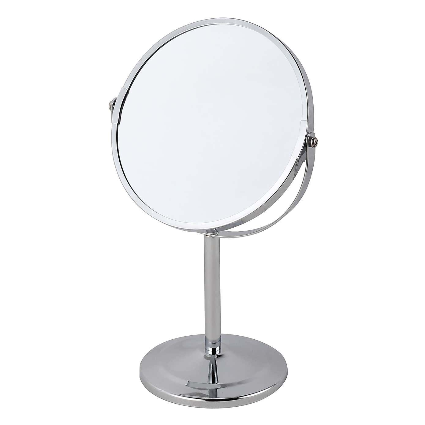 Chrome Free Standing Dressing Table Mirror