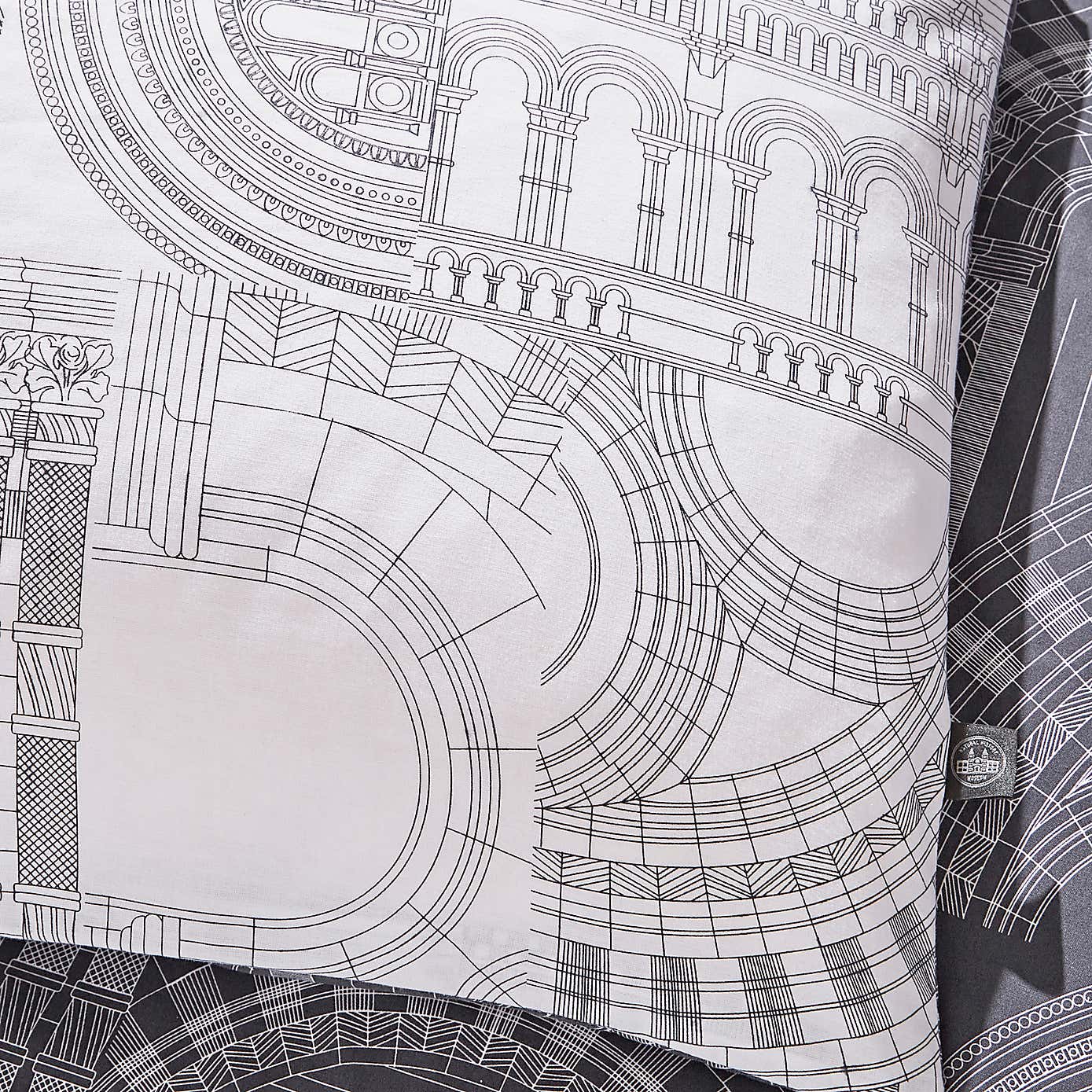 NHM Waterhouse Charcoal Duvet Cover and Pillowcase Set