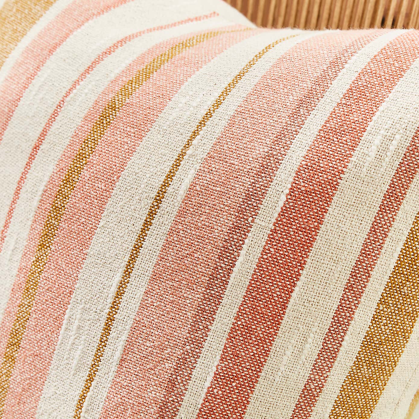 Striped Cotton Outdoor Square Cushion