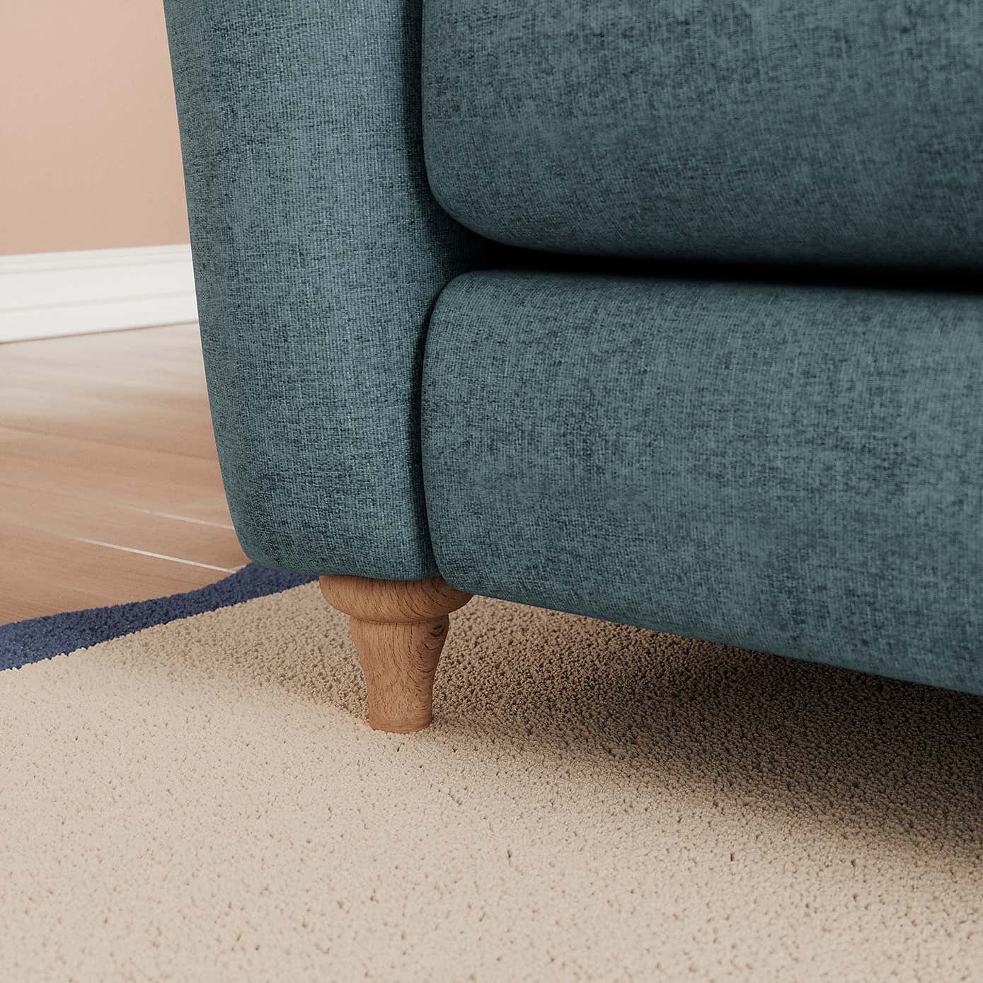 Hattie Tonal Plush Chenille 2 Seater Sofa