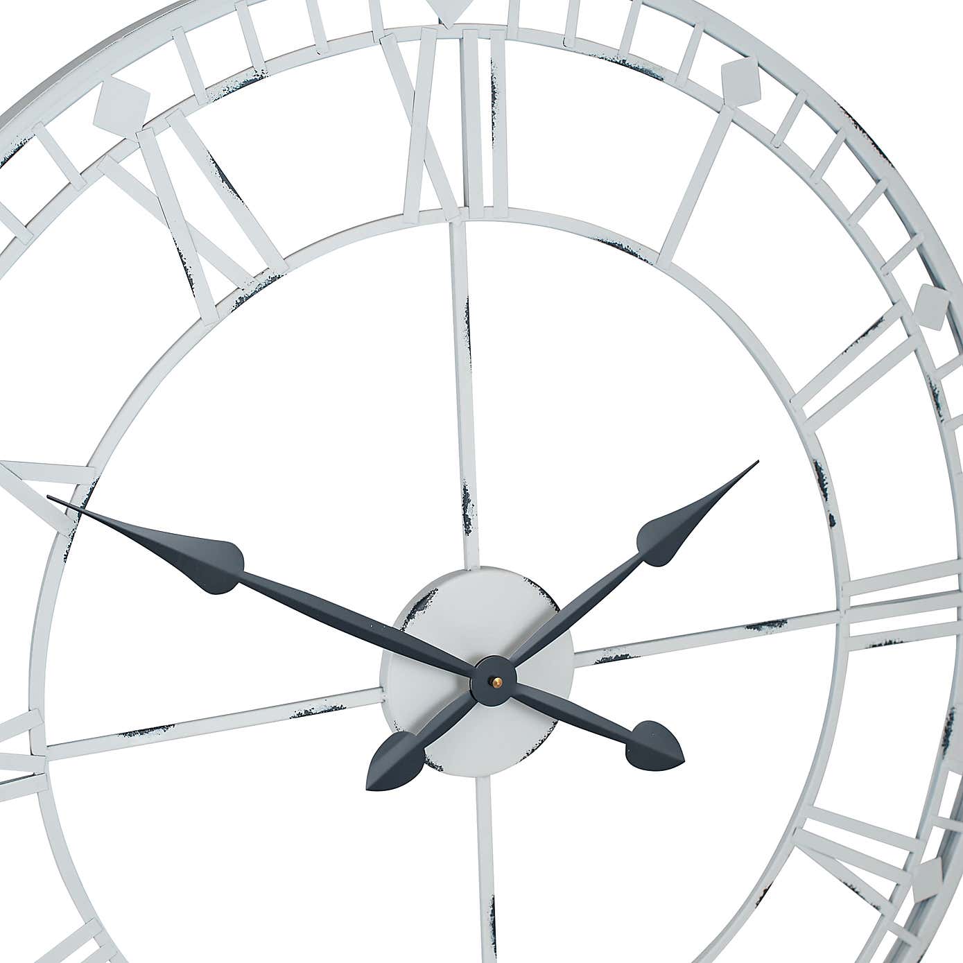 Antique Metal Skeleton Wall Clock