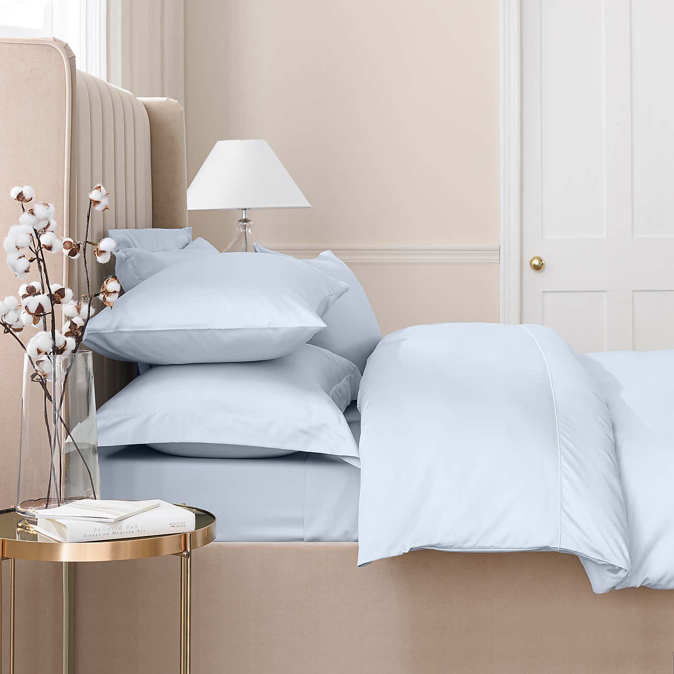 Dorma 300 Thread Count 100% Cotton Sateen Plain Continental Square Pillowcase