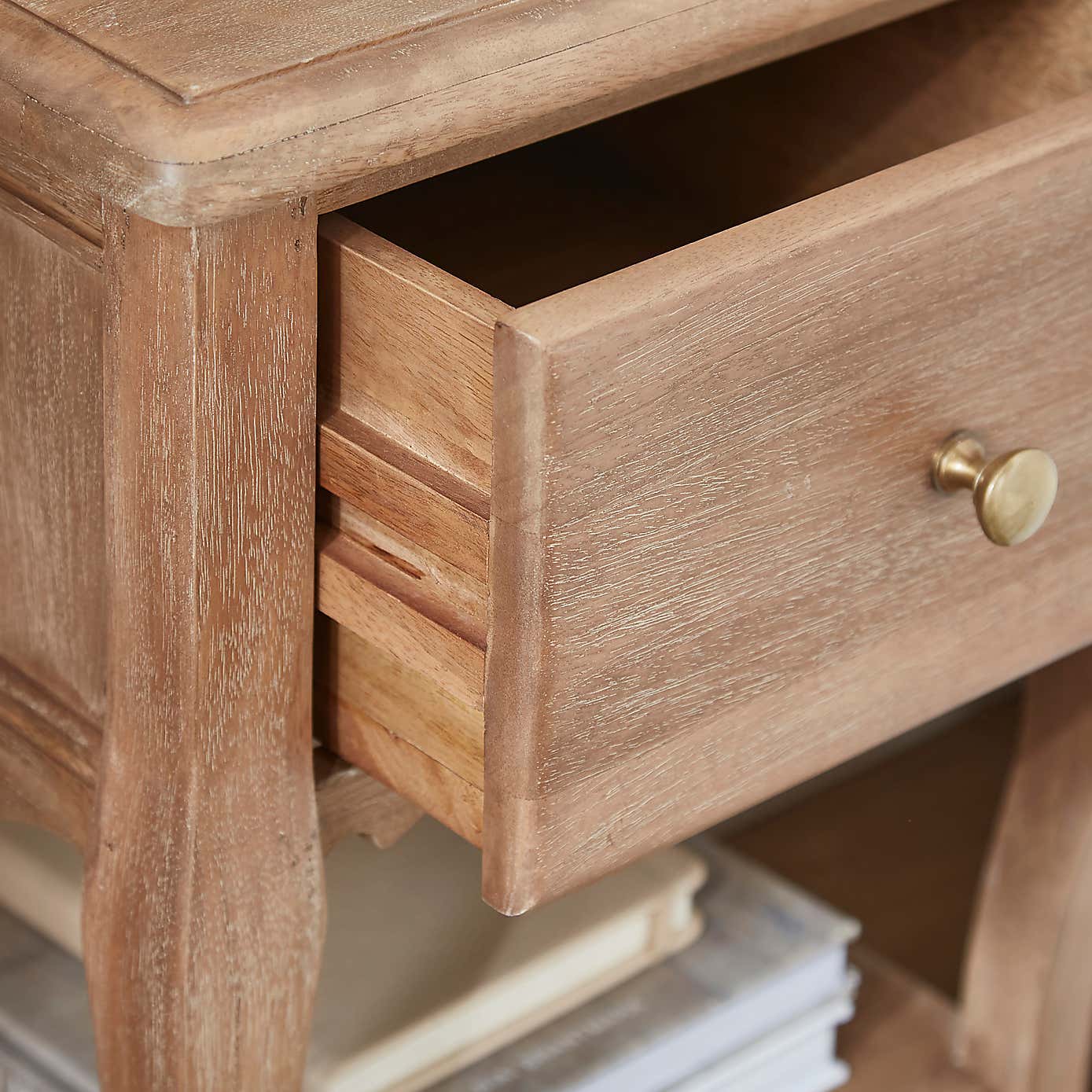 Giselle 1 Drawer Bedside Table, Mango Wood