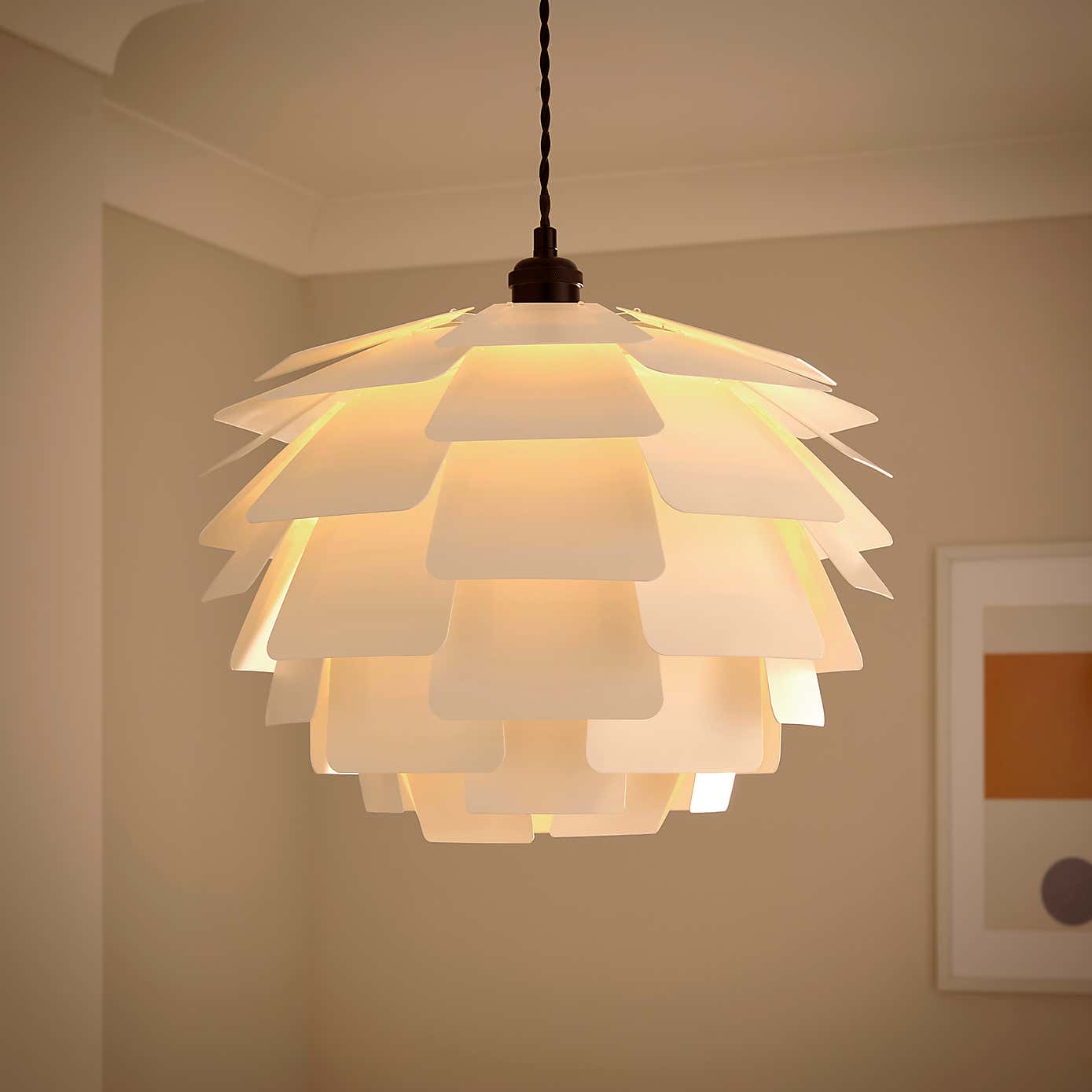 Elements Kerr Easy Fit Plastic Pendant Shade