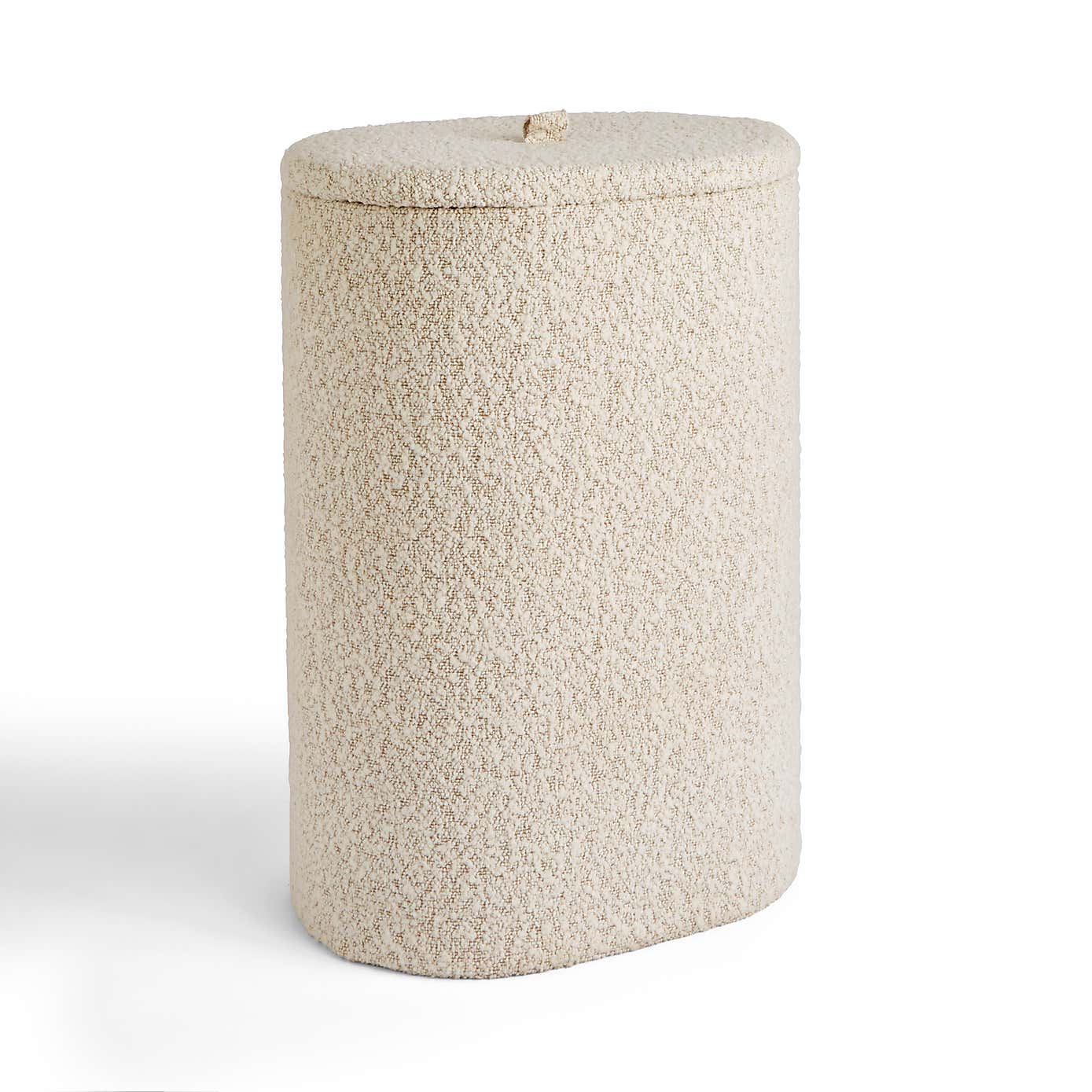 Boucle Oval Laundry Basket