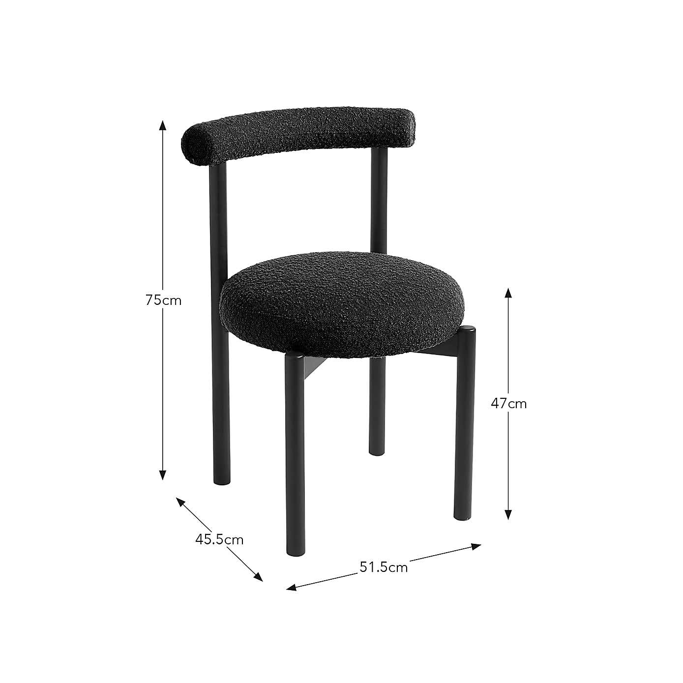 Violeta Dining Chair, Boucle