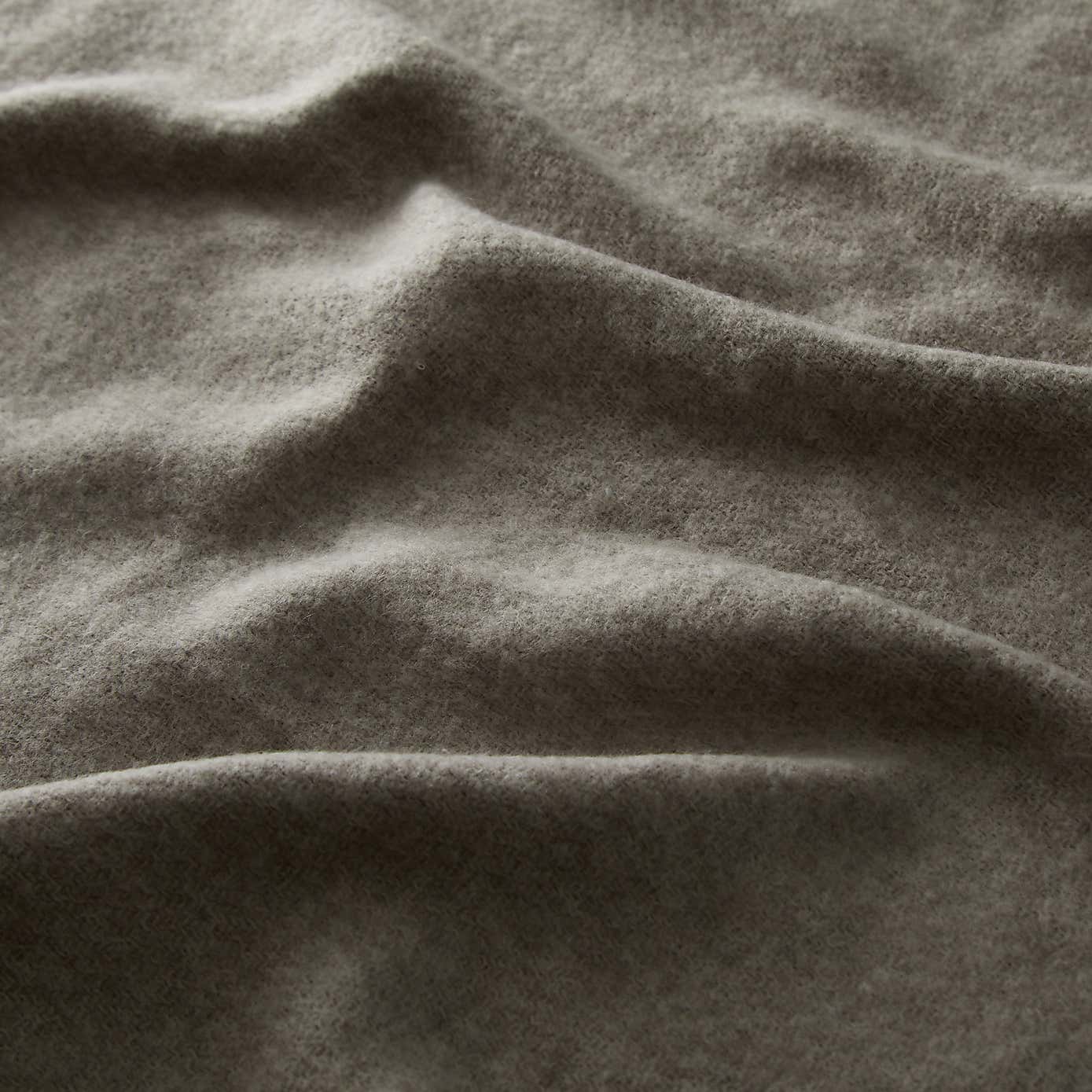 Brushed Grey Woven Throw