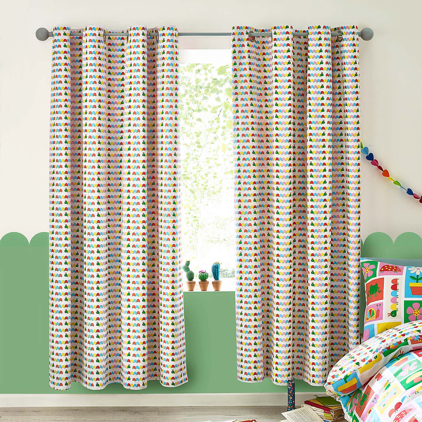 Catherine Lansfield Curious Caterpillar Blackout Eyelet Curtains