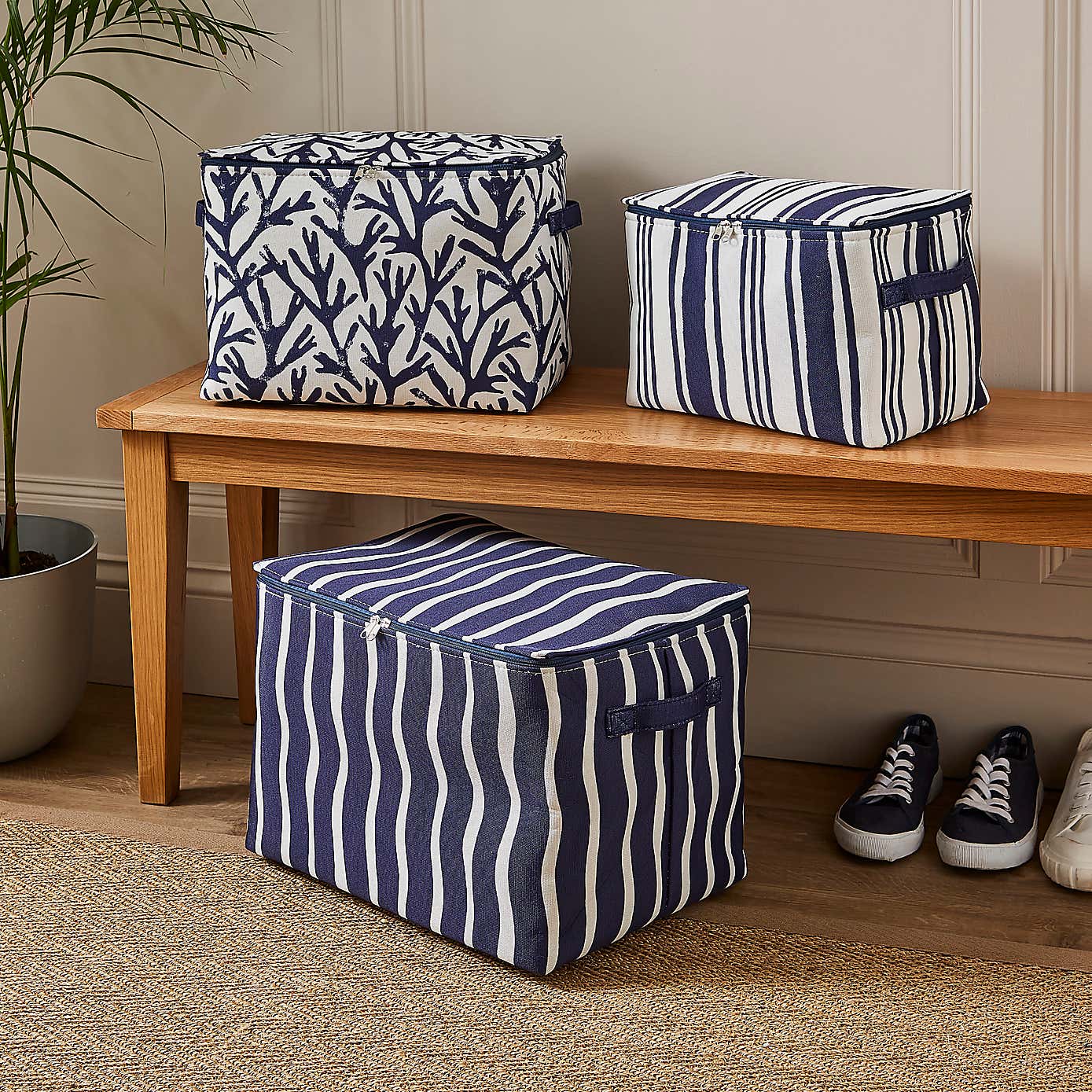 Set of 3 Coastal Storage Bags