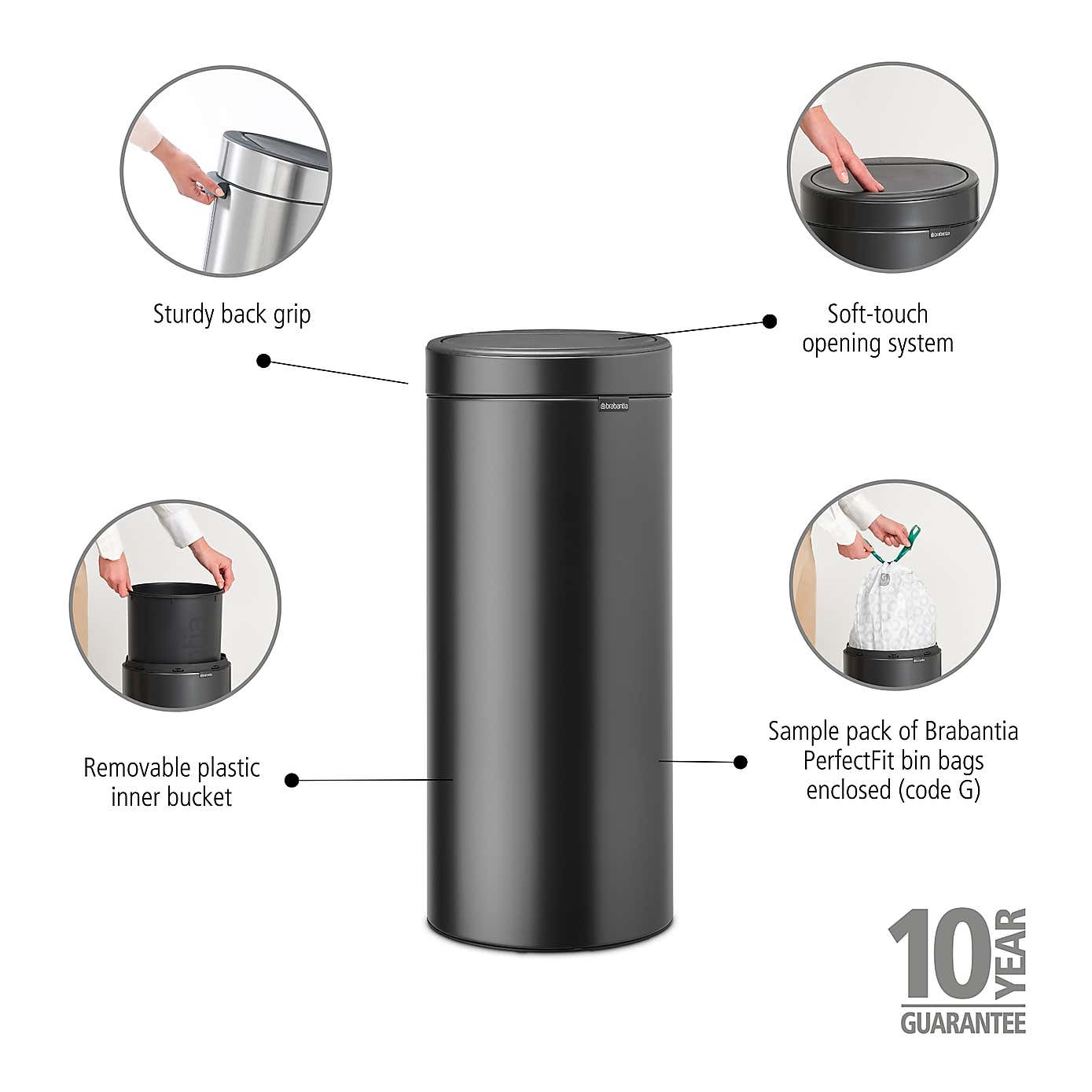 Brabantia 30L Touch New Bin