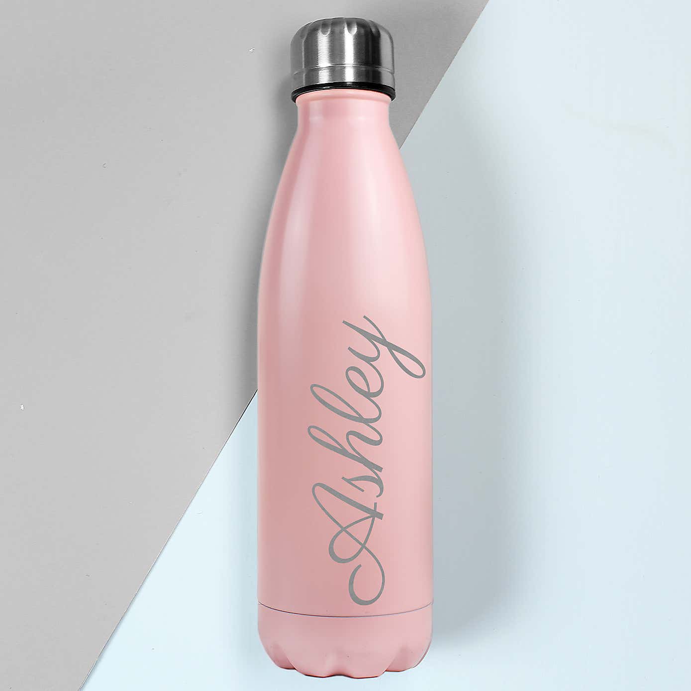 Personalised Metal Insulated Drinks Bottle Pink
