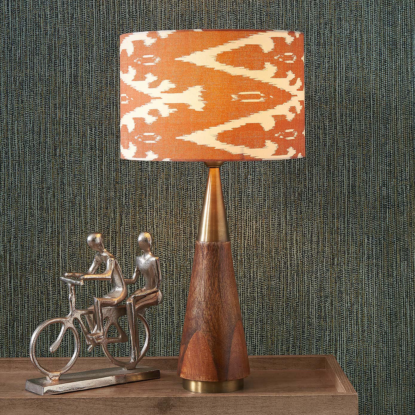 Lars Ikat Patterned Cylinder Lamp Shade