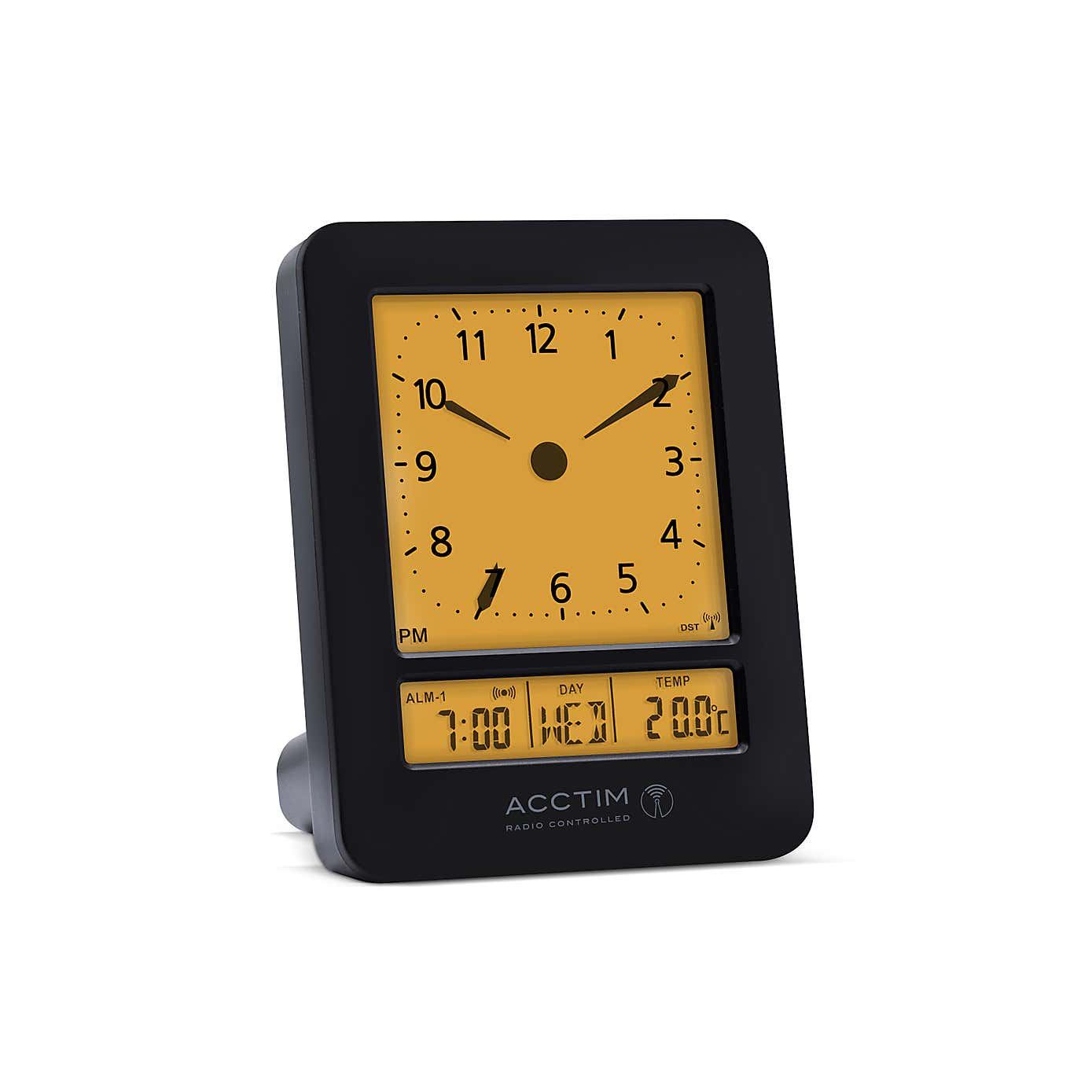 Acctim Sinclair Black Alarm Clock