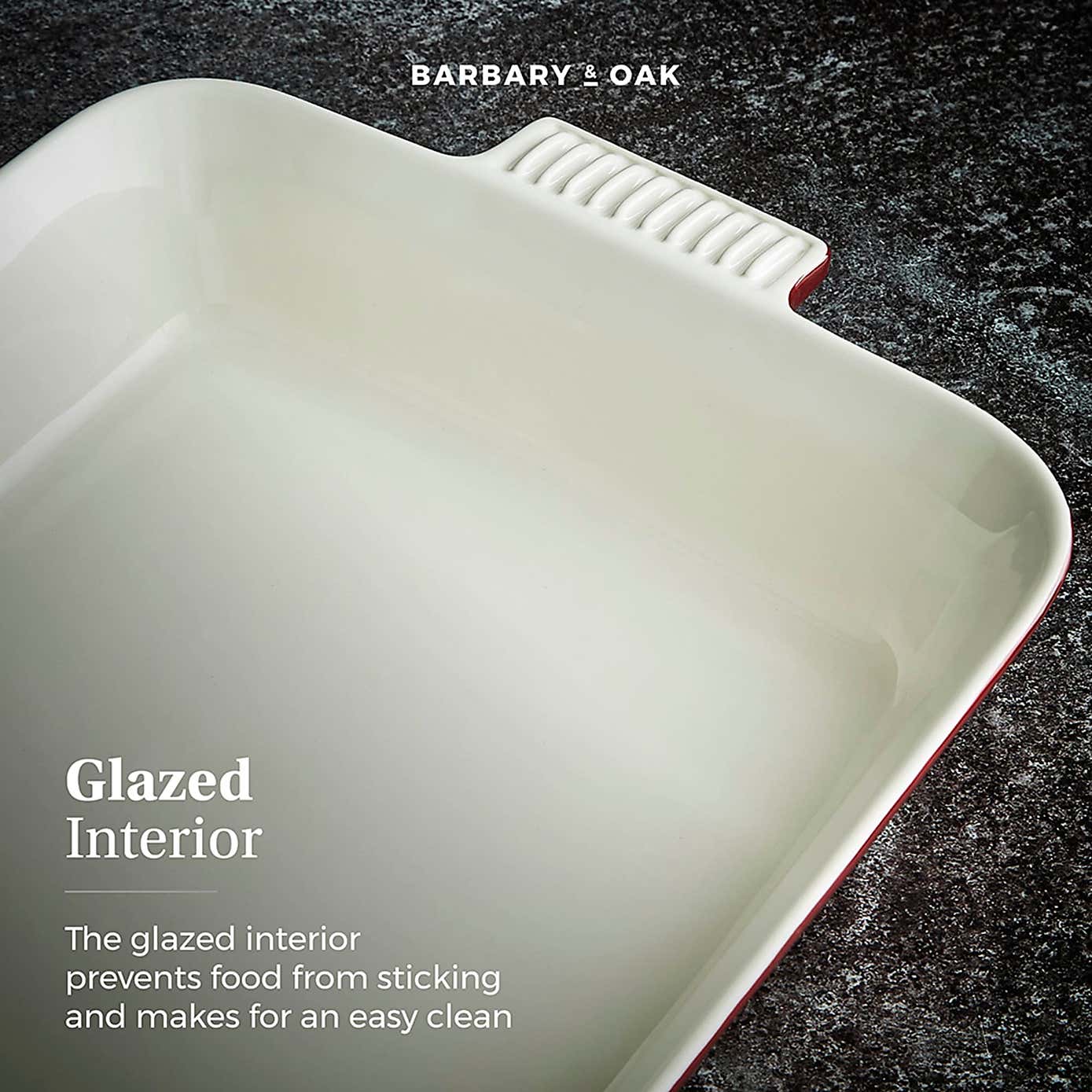 Barbary & Oak Ceramic 26cm Square Oven Dish