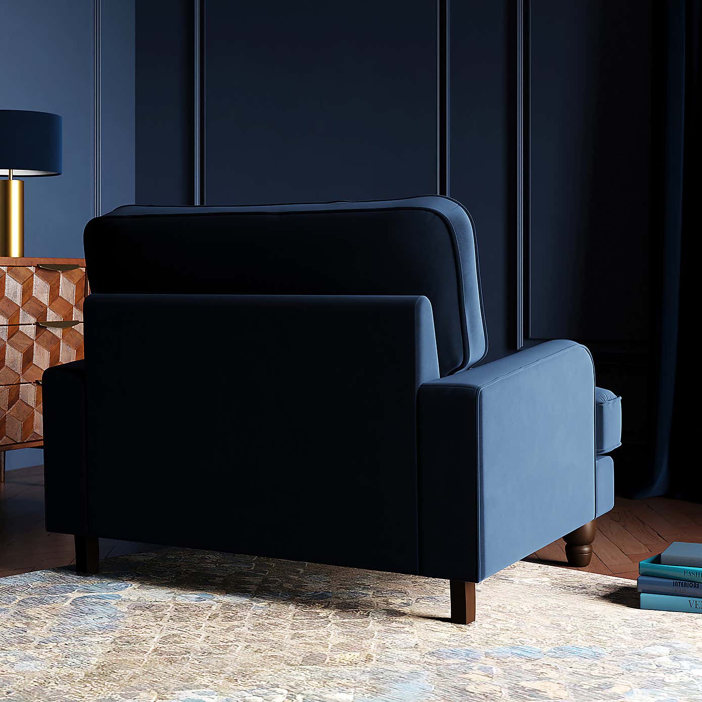 Beatrice Matte Velvet Snuggle Chair