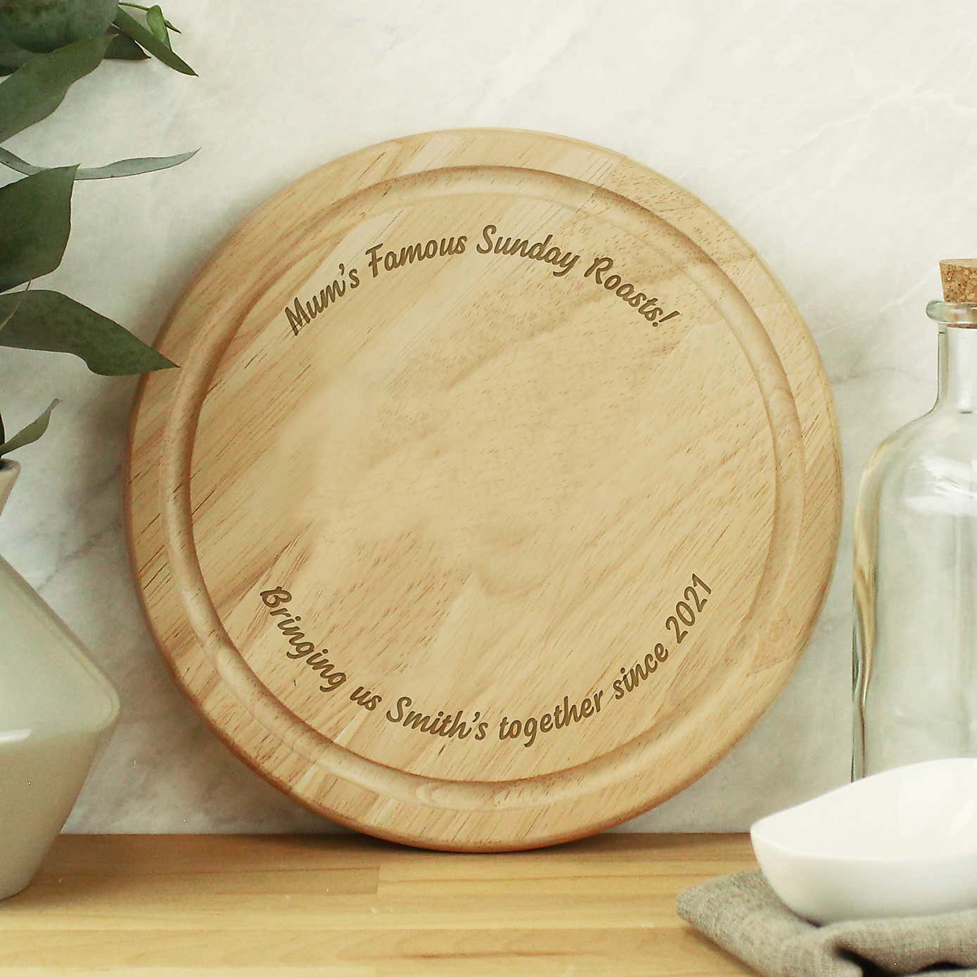 Personalised Rim Wooden Chopping Board