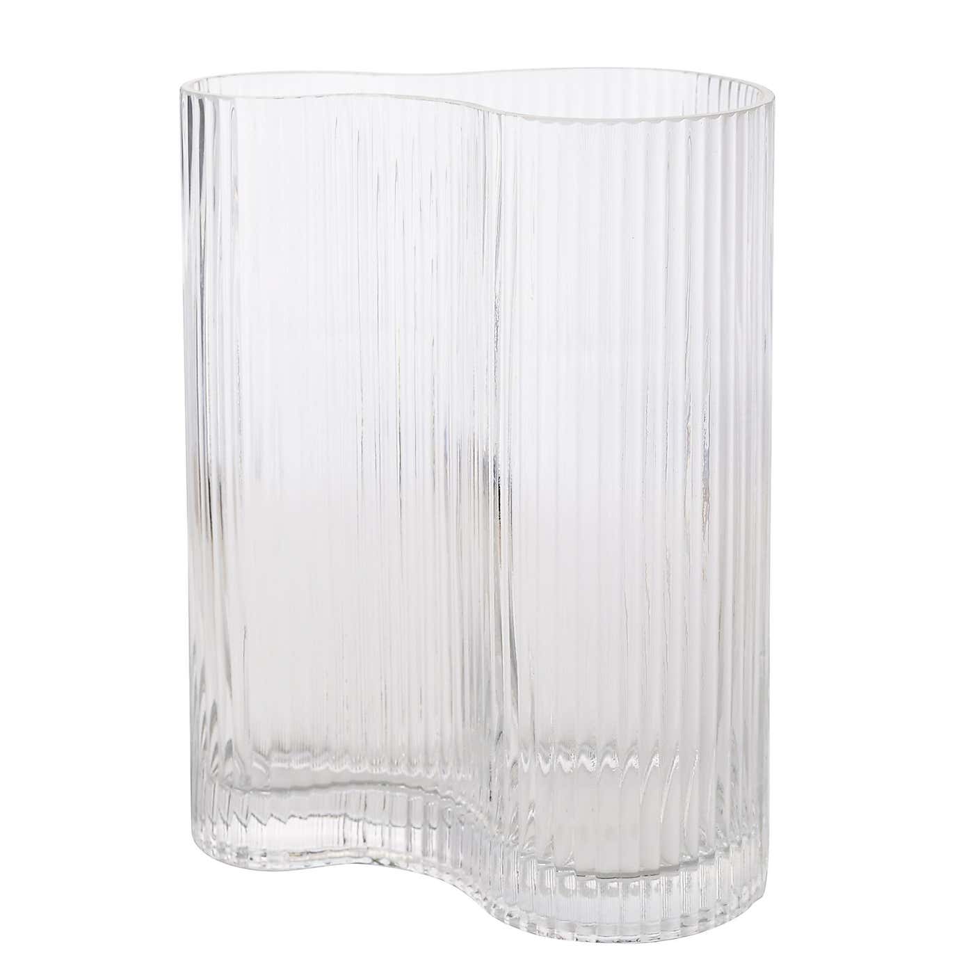 Hestia Ribbed Glass Vase