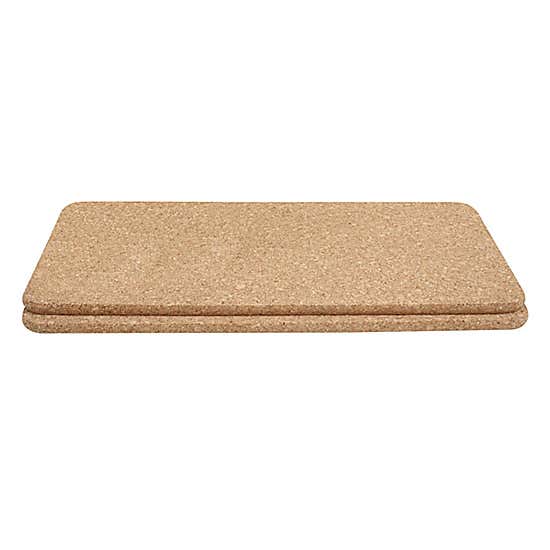 Set of 2 Cork Rectangular Hot Pot Stands