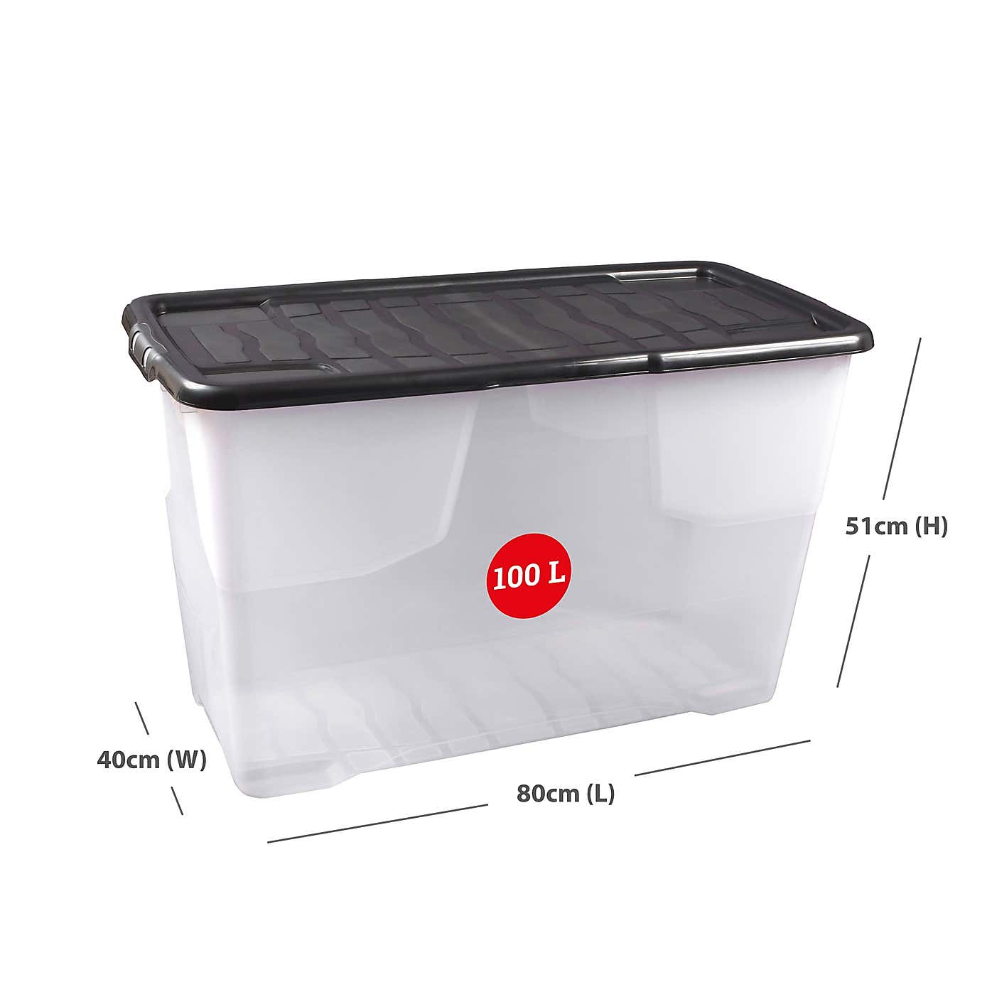 Strata 100L Curve Storage Box with Lid
