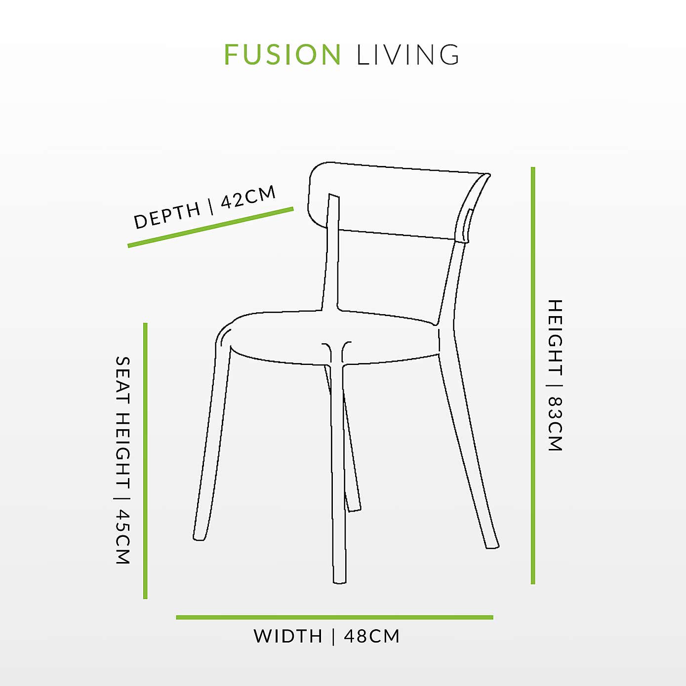 Fusion Living Plastic Bistro Dining Chair