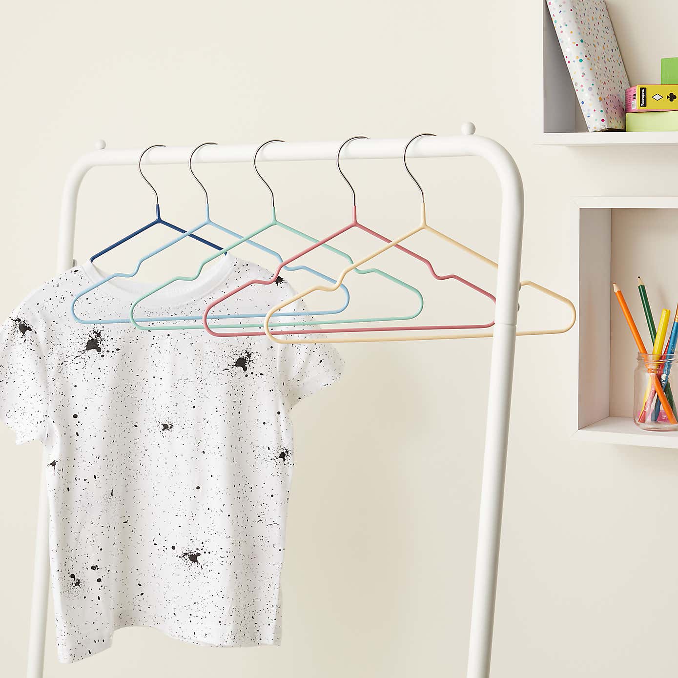 Set of 5 Multicoloured Kids Hangers