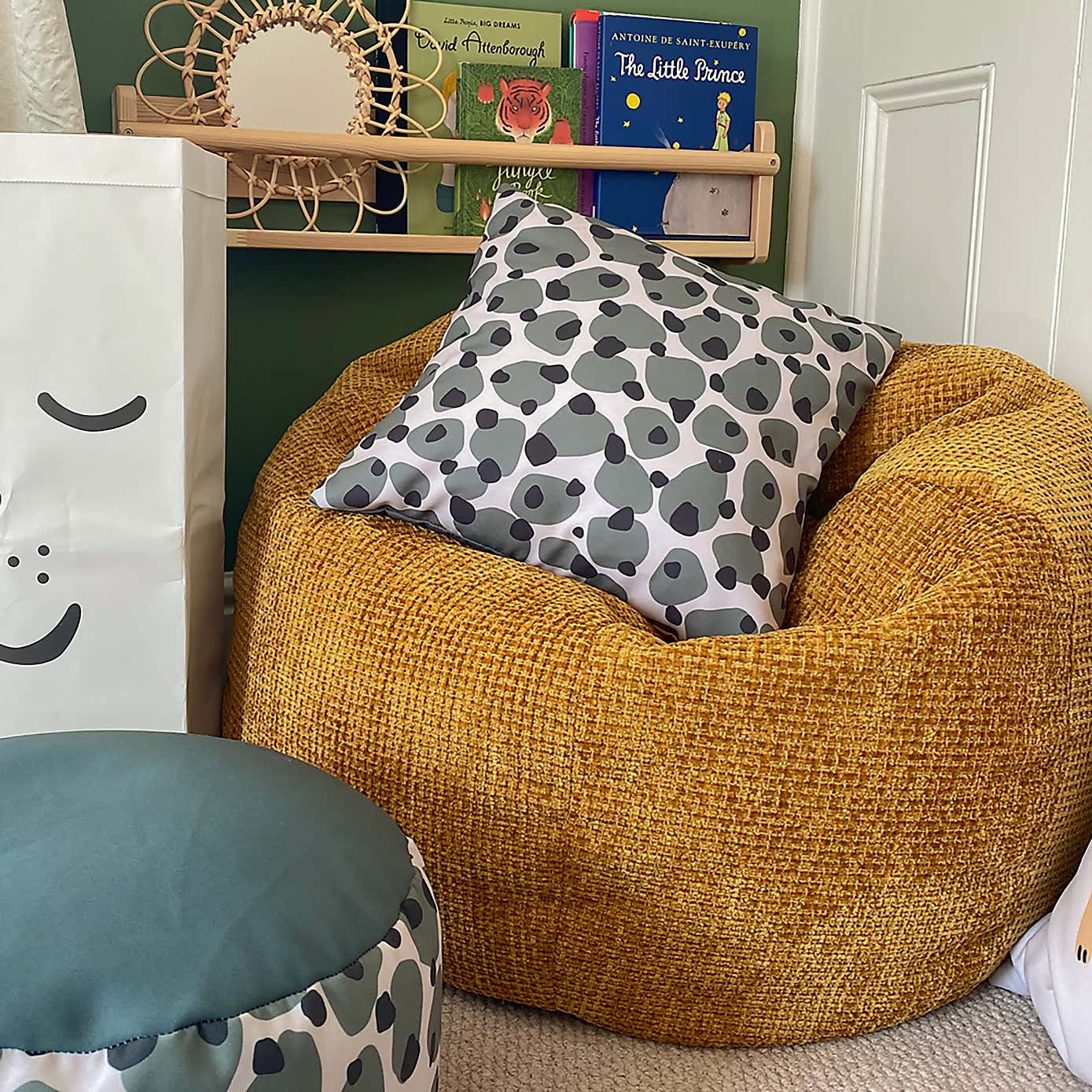 RU Comfy Mini-Slouch Waffle Bean Bag