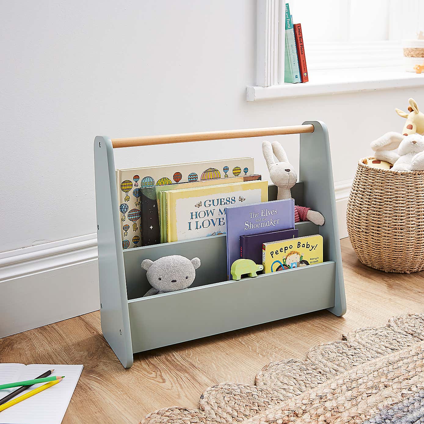Kids Mini White Bookcase