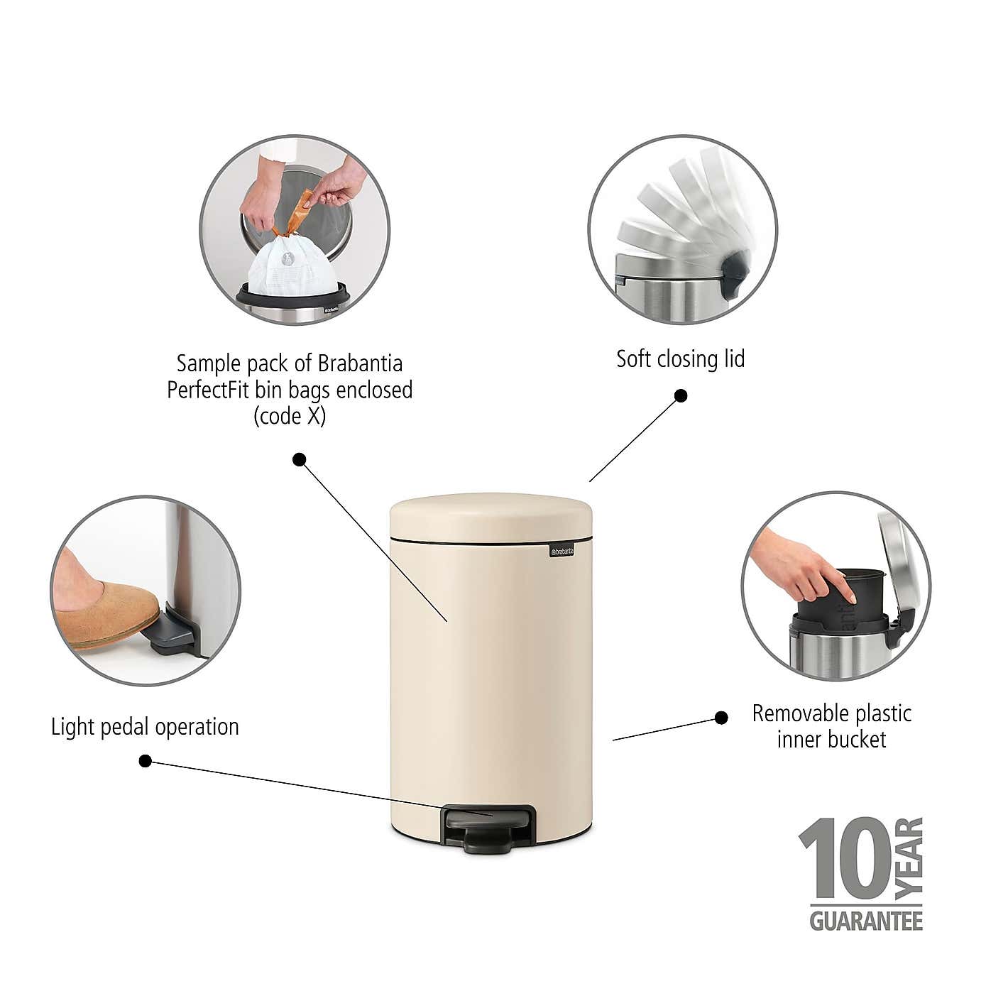 Brabantia NewIcon 12L Pedal Bin