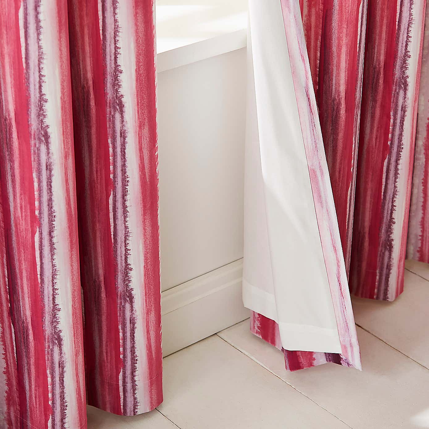 Watercolour Stripe Eyelet Curtains