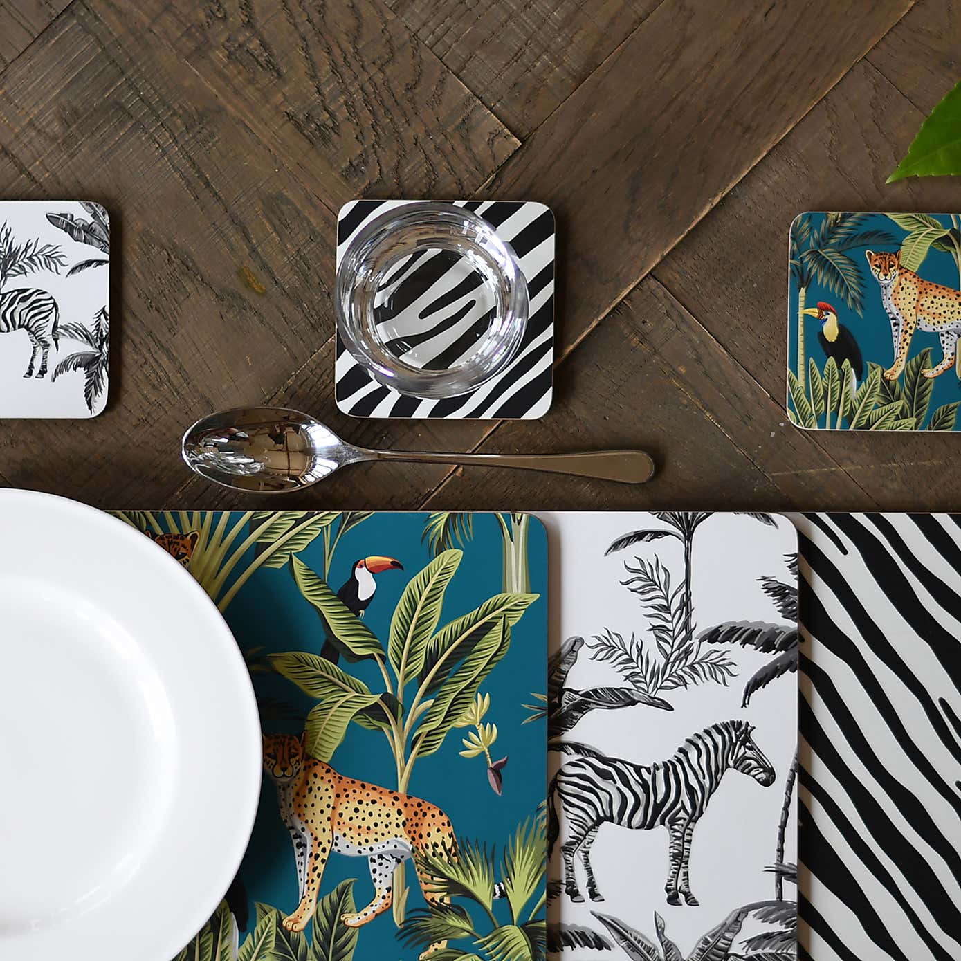 Madagascar Set of 4 Zebra Repeat Placemats