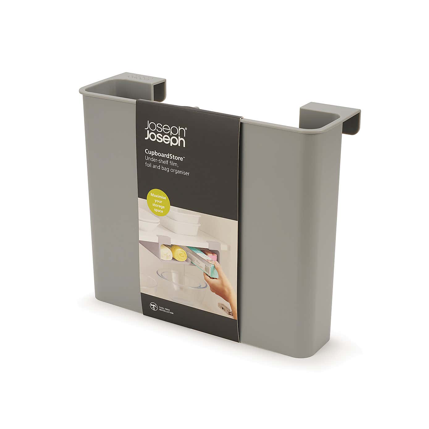 Joseph Joseph Cupboard Store Film, Foil & Bag Organiser Grey