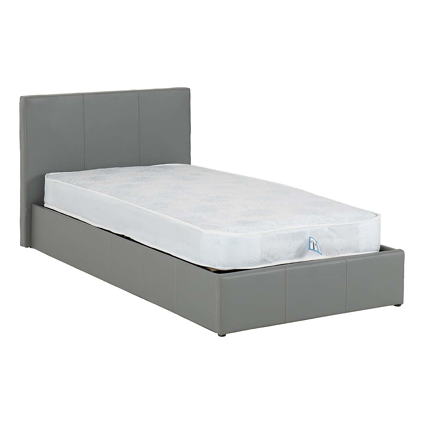 Waverley Faux Leather Ottoman Bedstead - Grey