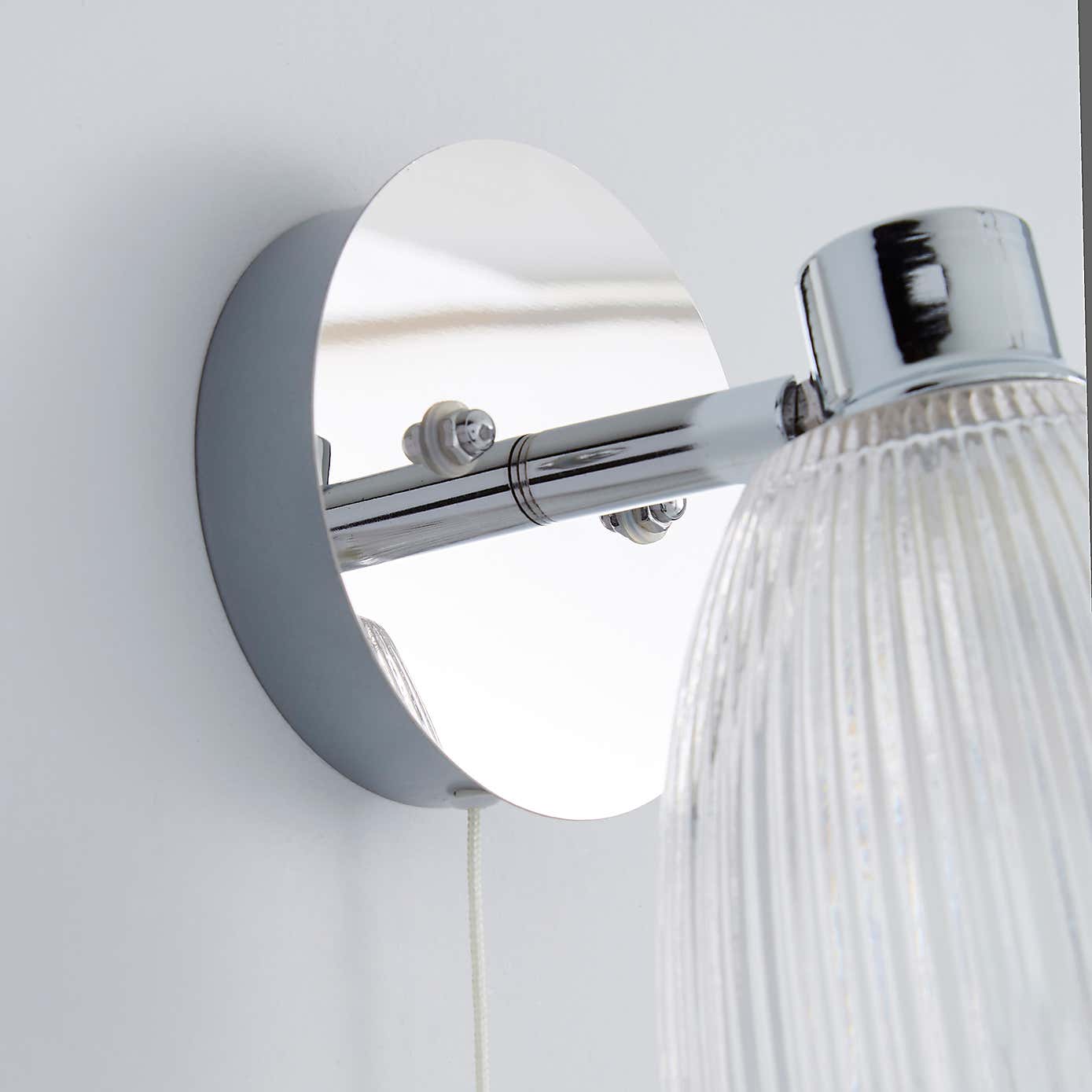 Bremont Ribbed Glass Bathroom Wall Light