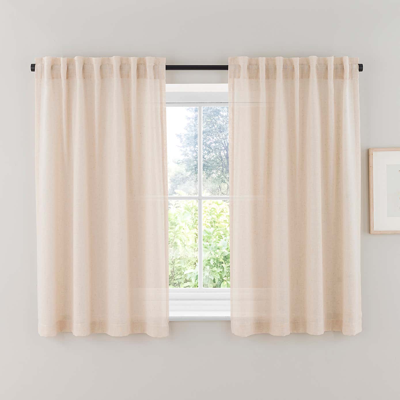 Touch of Linen Unlined Tab Top Curtains