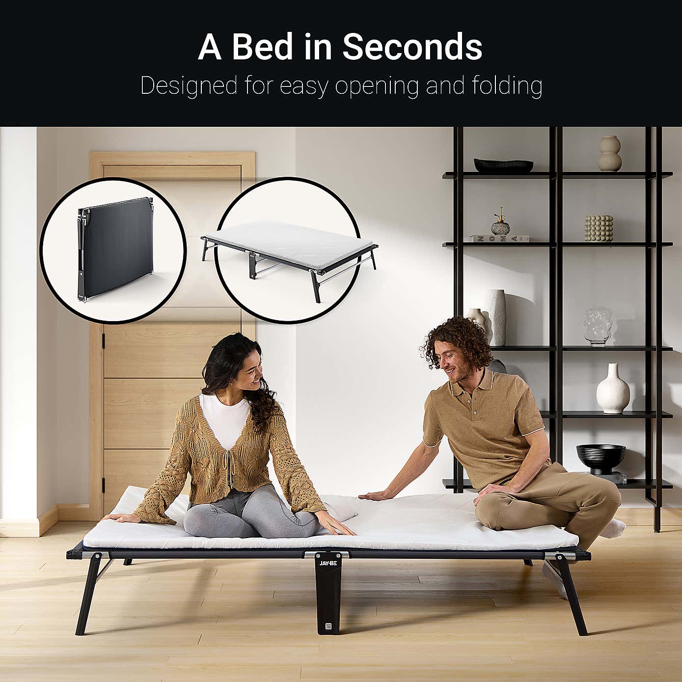Jay-Be Compact Folding Bed with e-Fibre Mattress