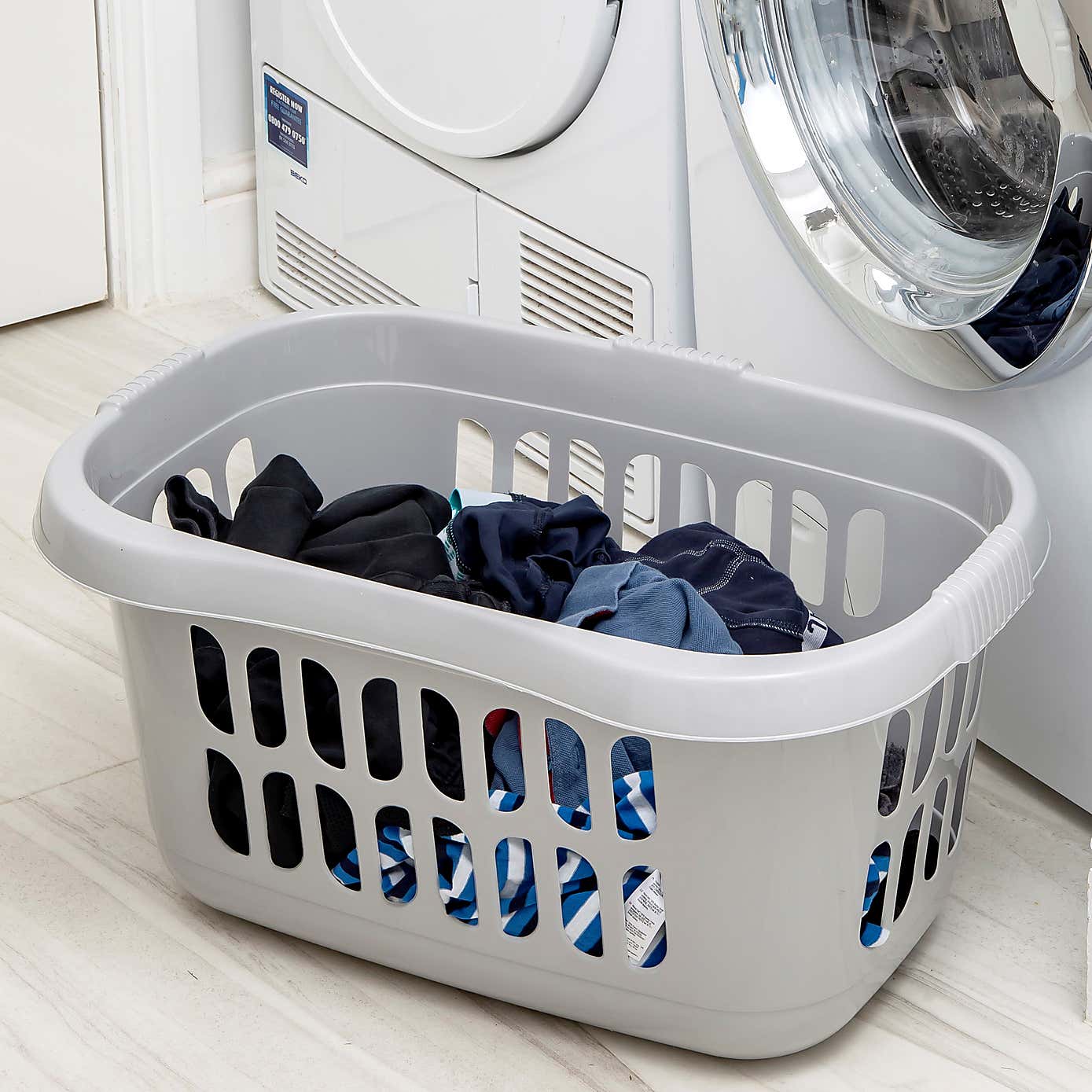 Recycled Plastic 48L Hipster Laundry Basket