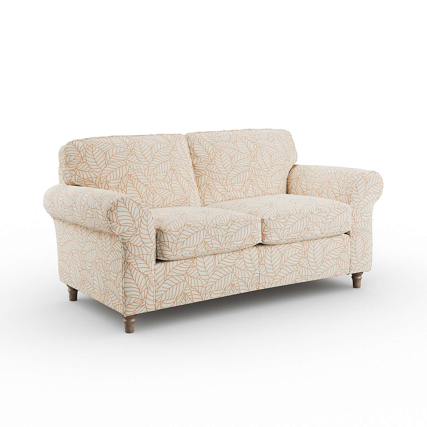 Flori 2 Seater Sofa, Leaf Print Fabric