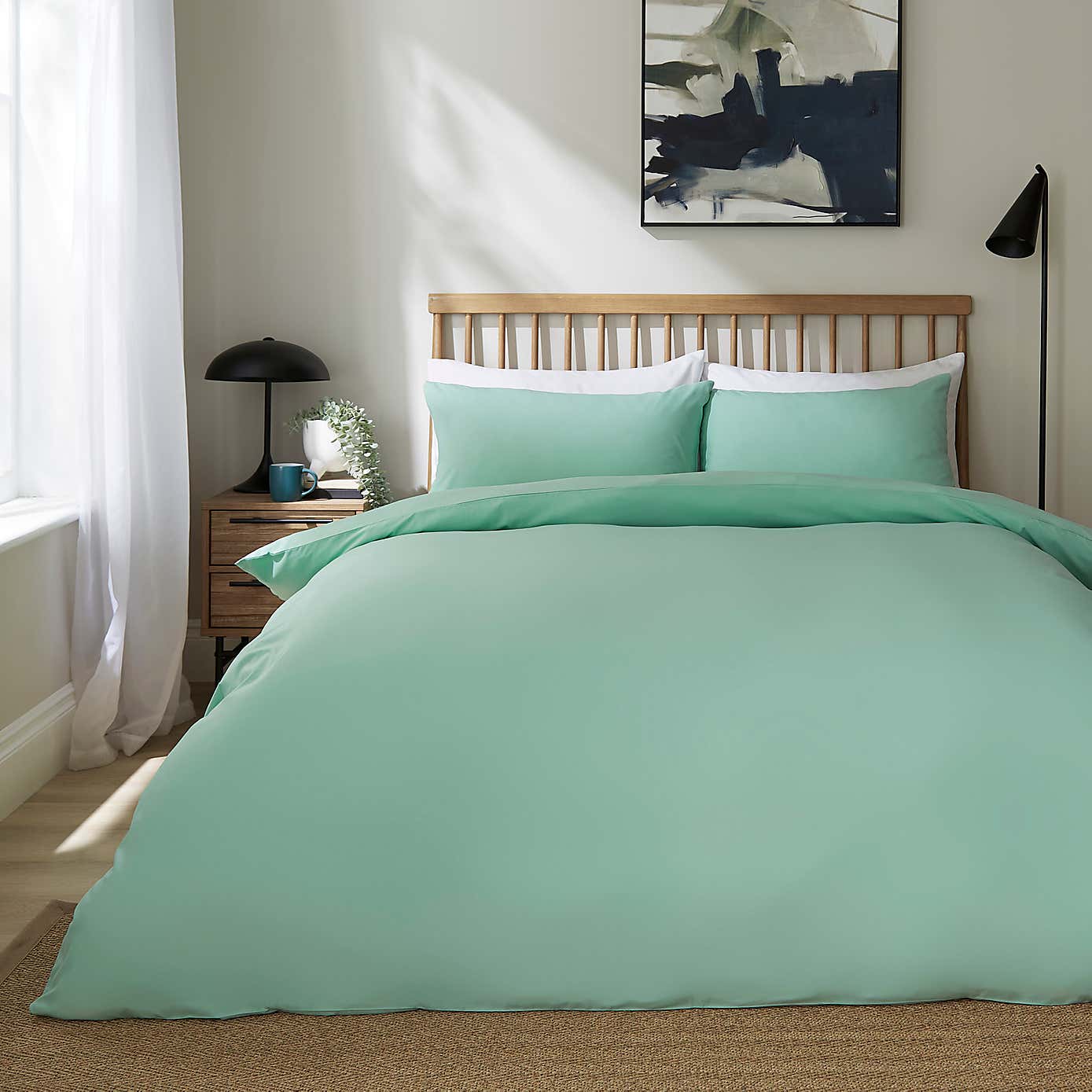 Super Soft Plain Polyester Duvet Cover & Pillowcase Set