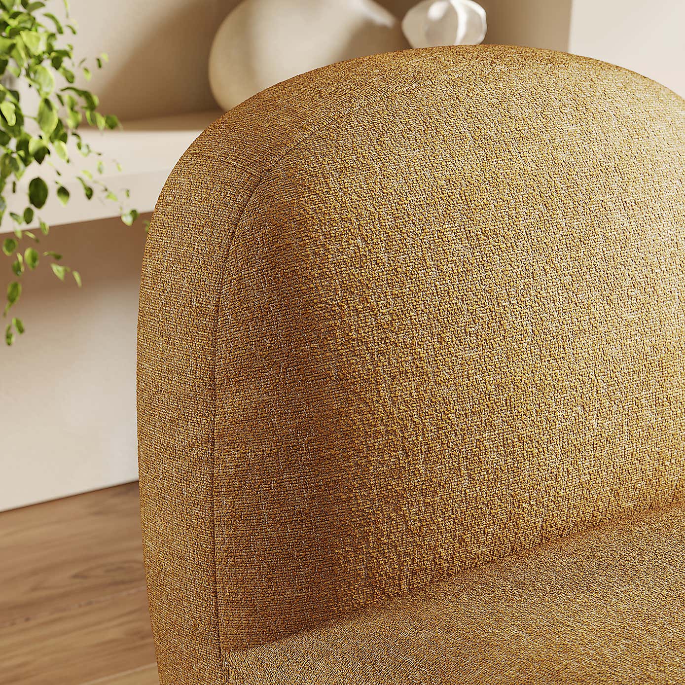 Nylah Multi Tone Boucle Curved Accent Chair