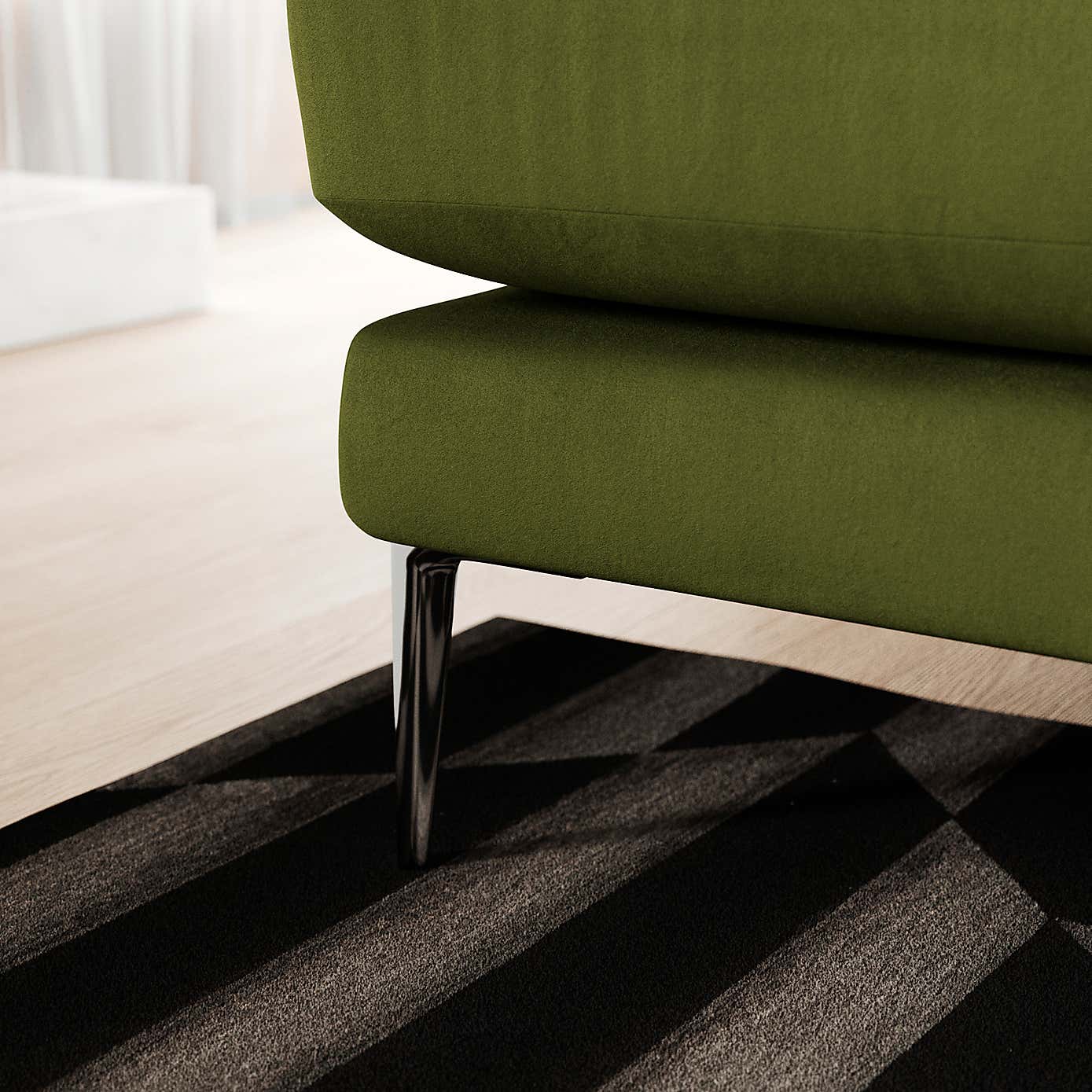 Lawson Matte Plush Velvet 4 Seater Sofa