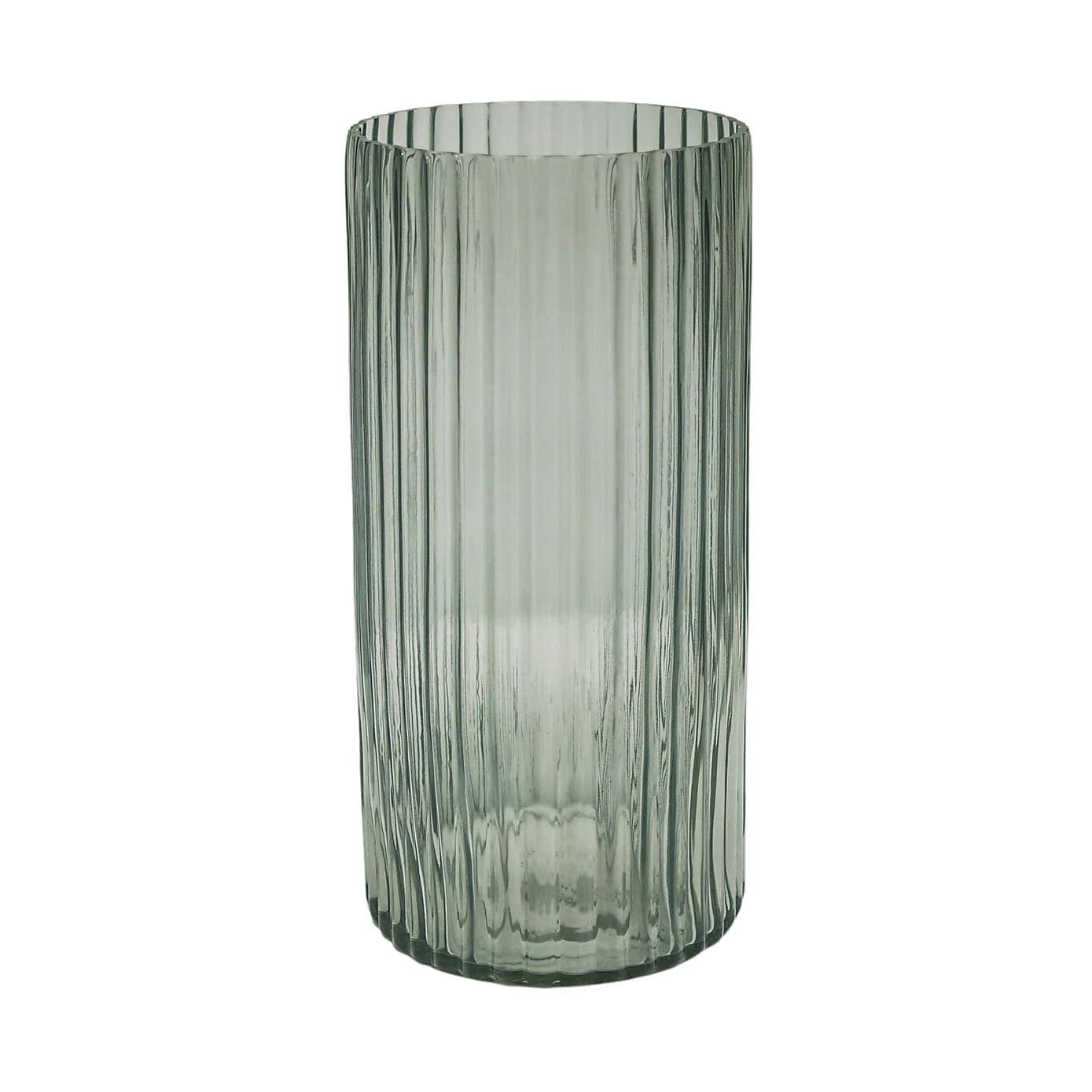 Daphne Ribbed Glass Vase