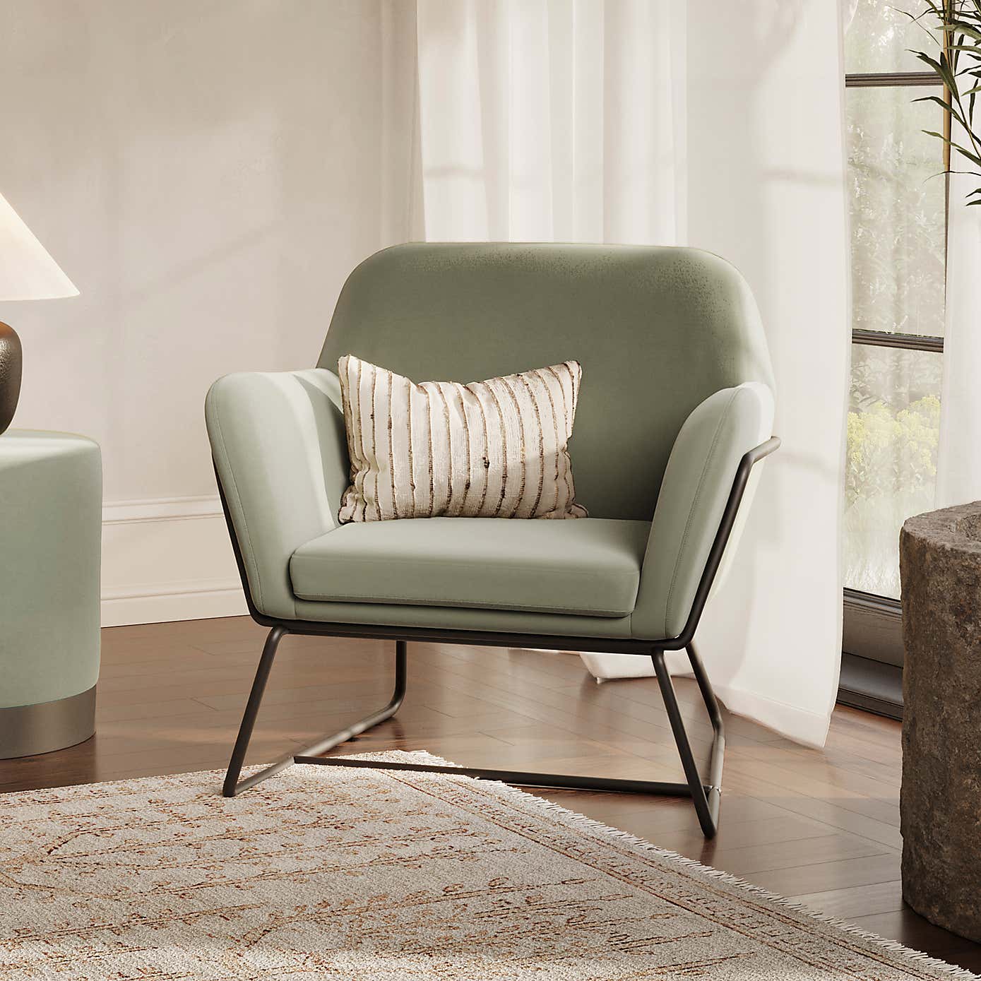 Charles Velvet Armchair