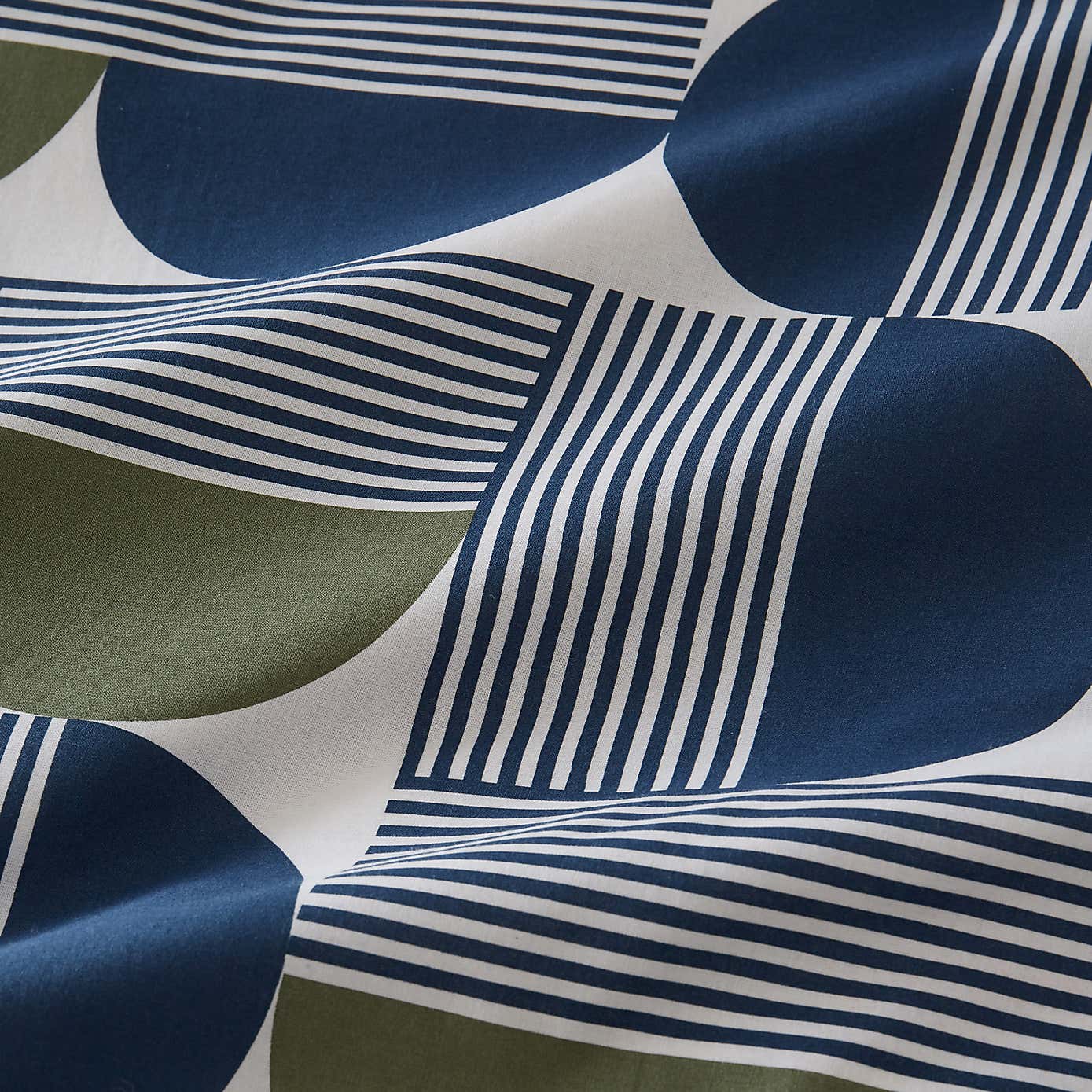 Bromley Modern Geo Navy Duvet Cover and Pillowcase Set