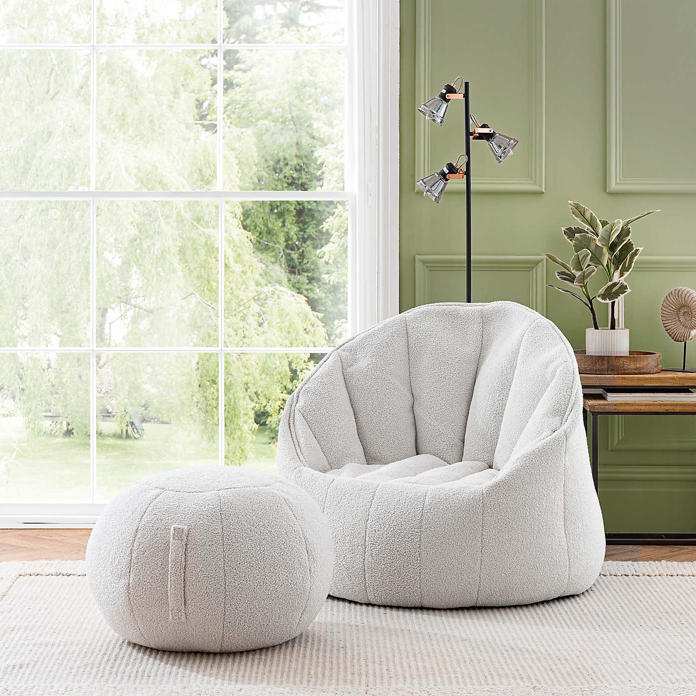 Adella Sherpa Ivory Chair