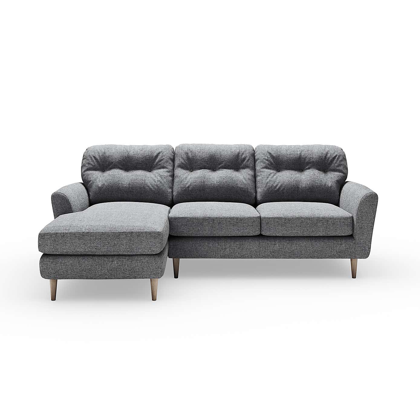 Sven Tonal Weave Large Corner Chaise Sofa