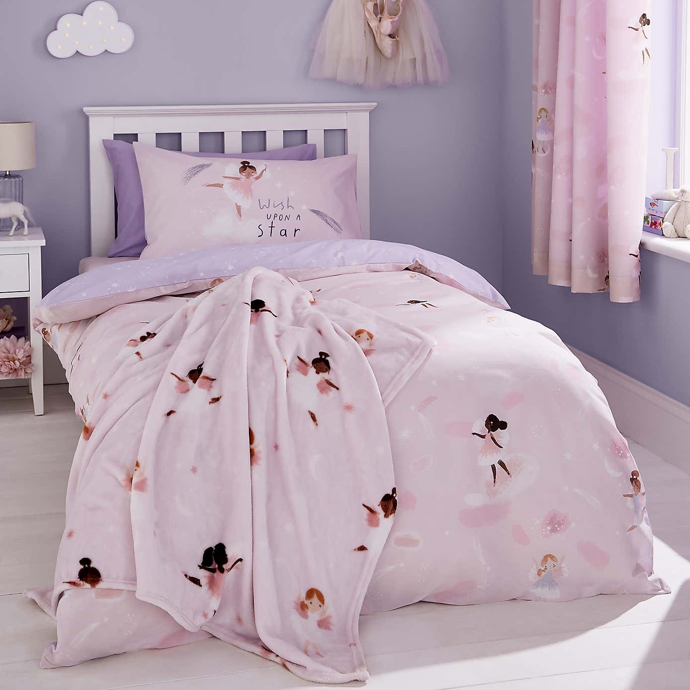Catherine Lansfield Dancing Fairies Duvet Cover and Pillowcase Set